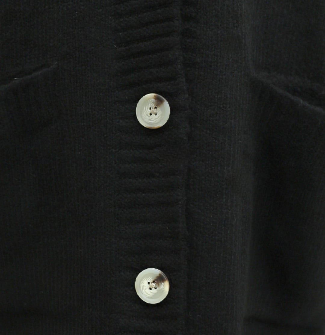 Black Button-Up Long Cardigan with Pockets - Podyumplus - by Peralane - photo 5