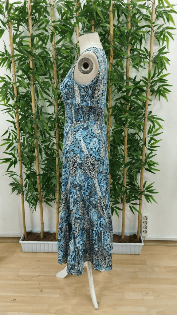 Women's Sleeveless V-Neck Maxi Dress with Shirred Waist and Paisley Print - Janes - by Peralane - photo 7