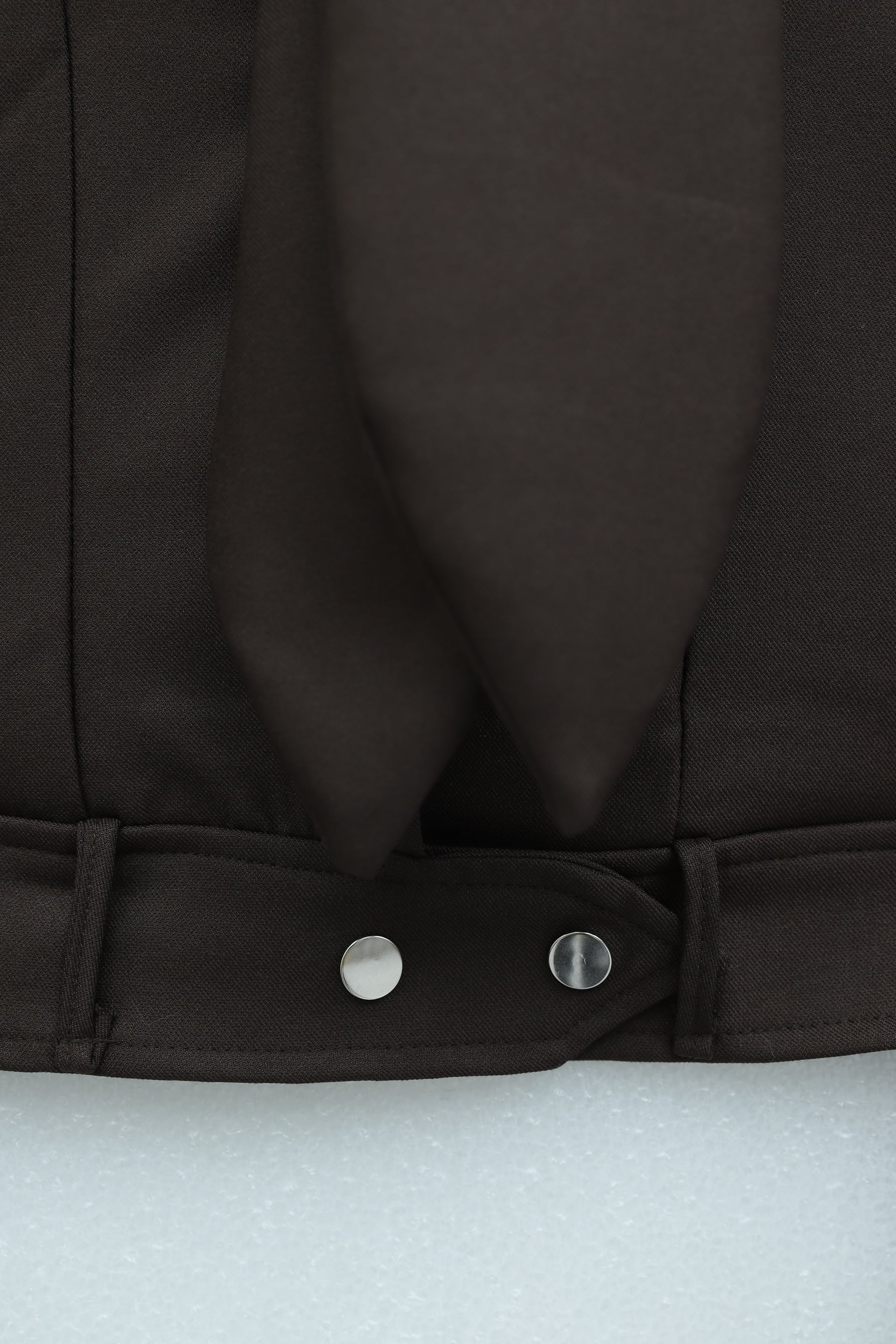 Hidden Button Pussy-Bow Detail A-Line Midi Dress with Belt - Brown - Podyumplus - by Peralane - photo 7