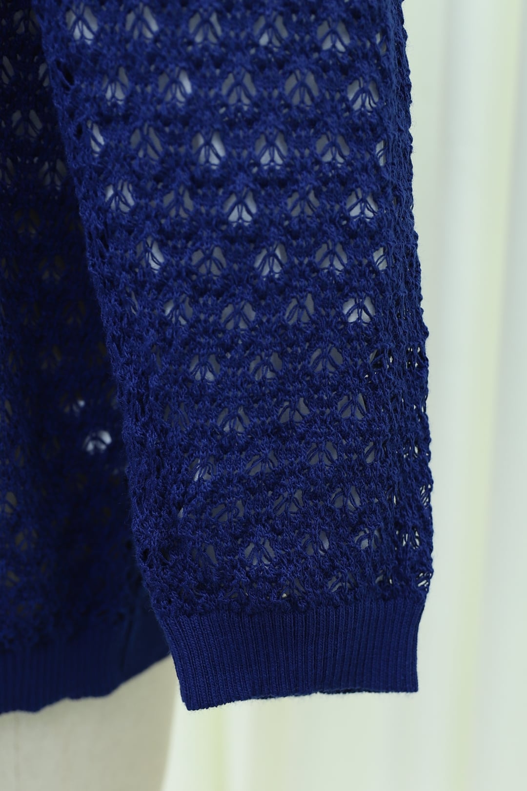 Navy Blue Open-Knit Cardigan - Podyumplus - by Peralane - photo 8