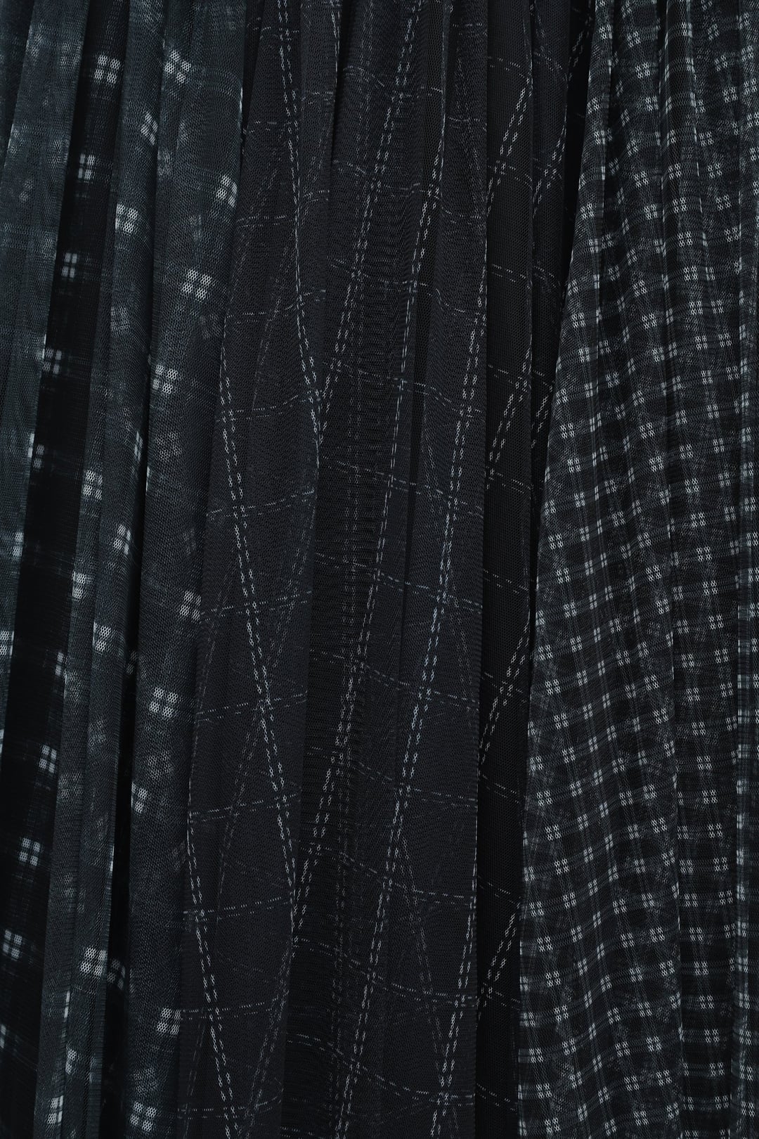 Square Pattern Elasticated Waist Lined Tulle Skirt - Black - Podyumplus - by Peralane - photo 6