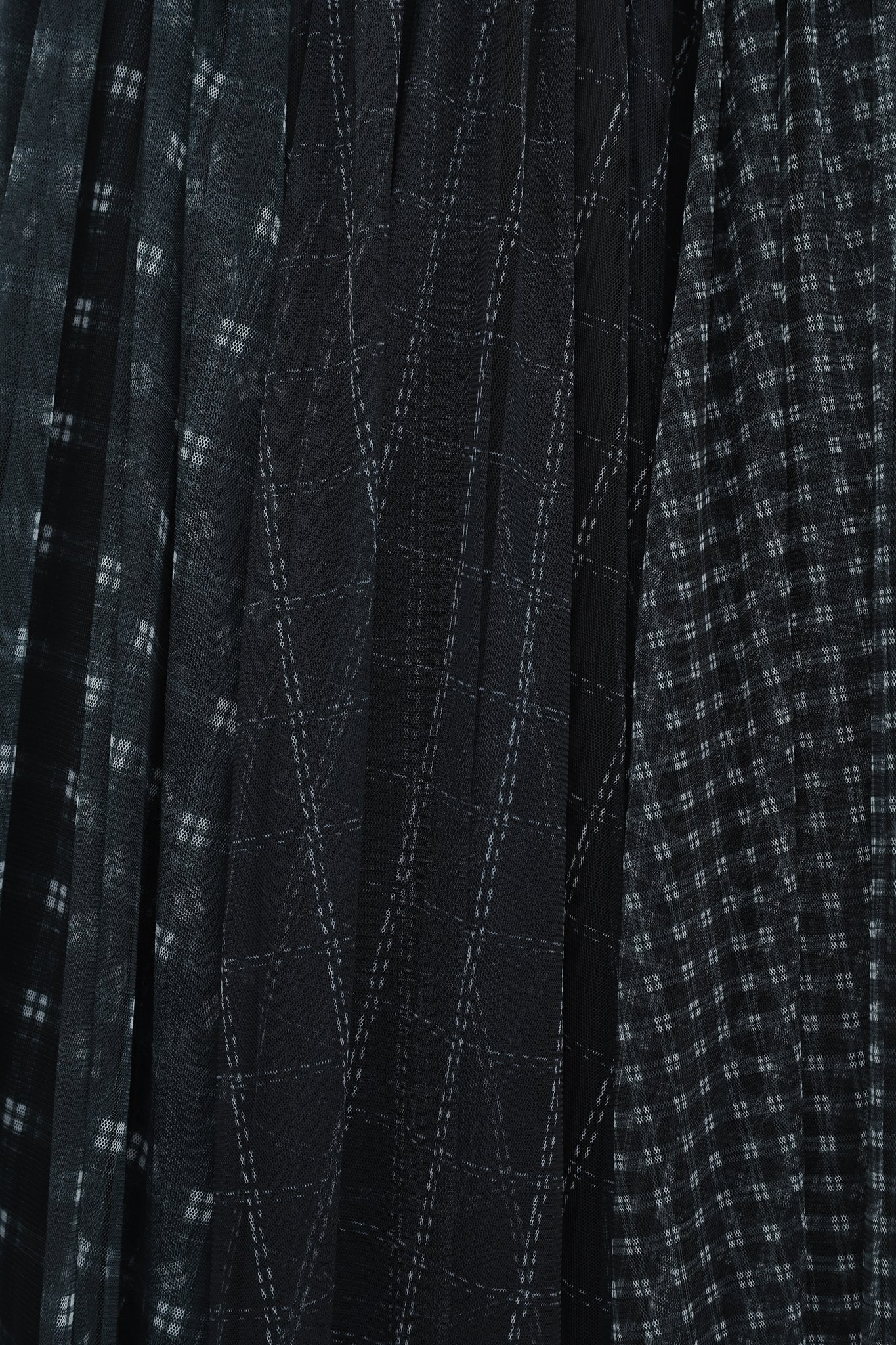 Square Pattern Elasticated Waist Lined Tulle Skirt - Black - Podyumplus - by Peralane - photo 6