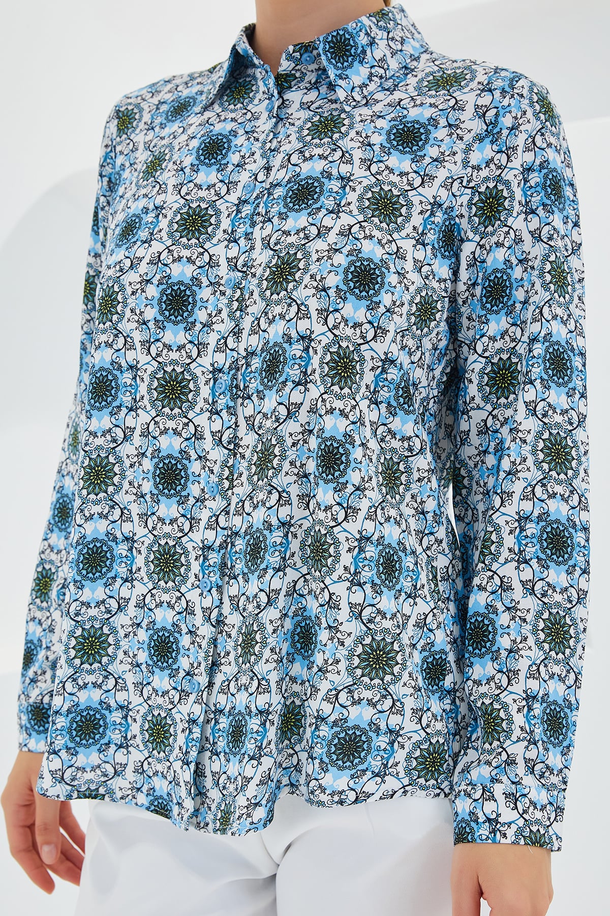 Women's Graphic Print Shirt 3721 - Turquoise - Bigdart - by Peralane - photo 3