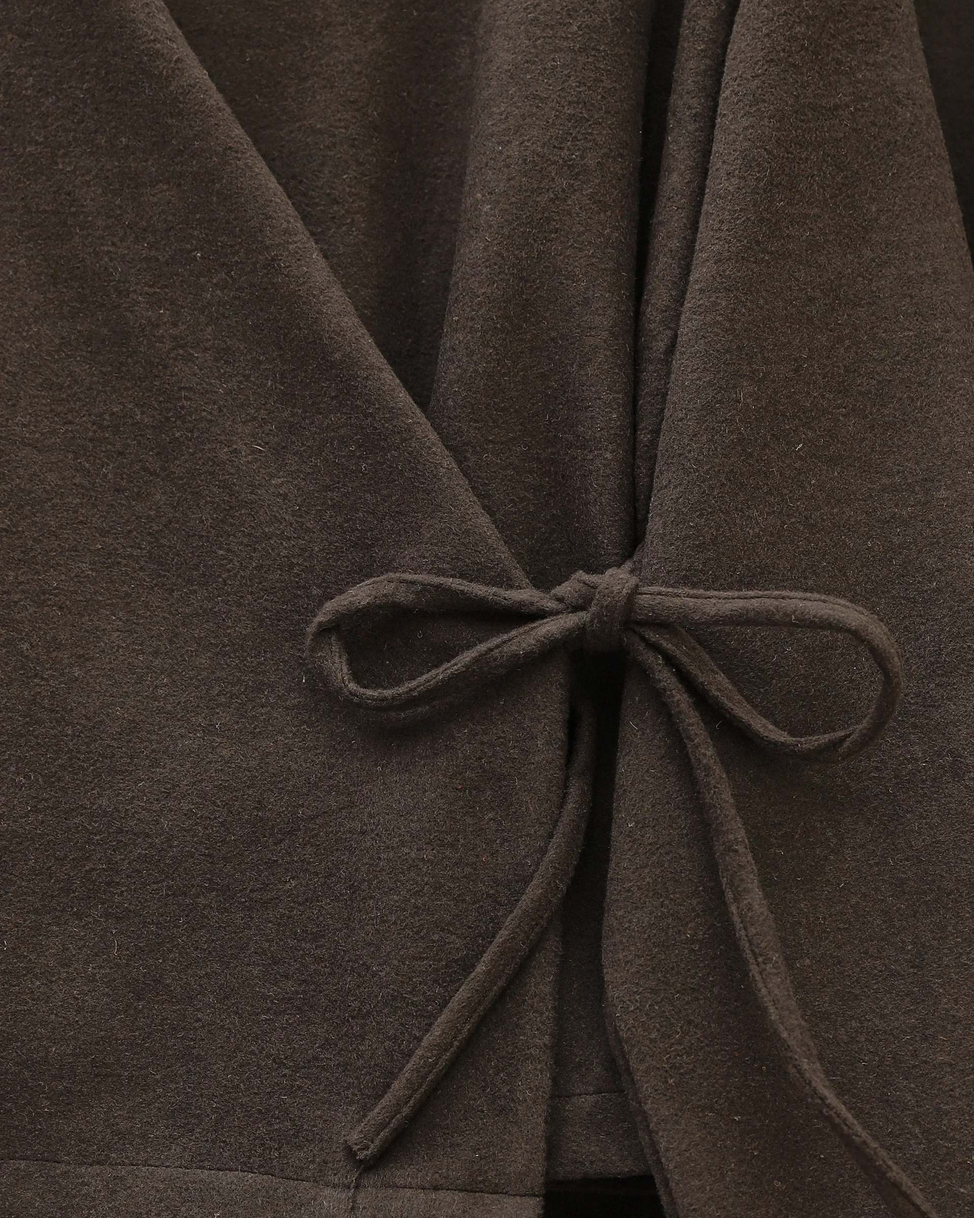 Wrap-Front Skirted Kimono Set - Brown - Podyumplus - by Peralane - photo 3