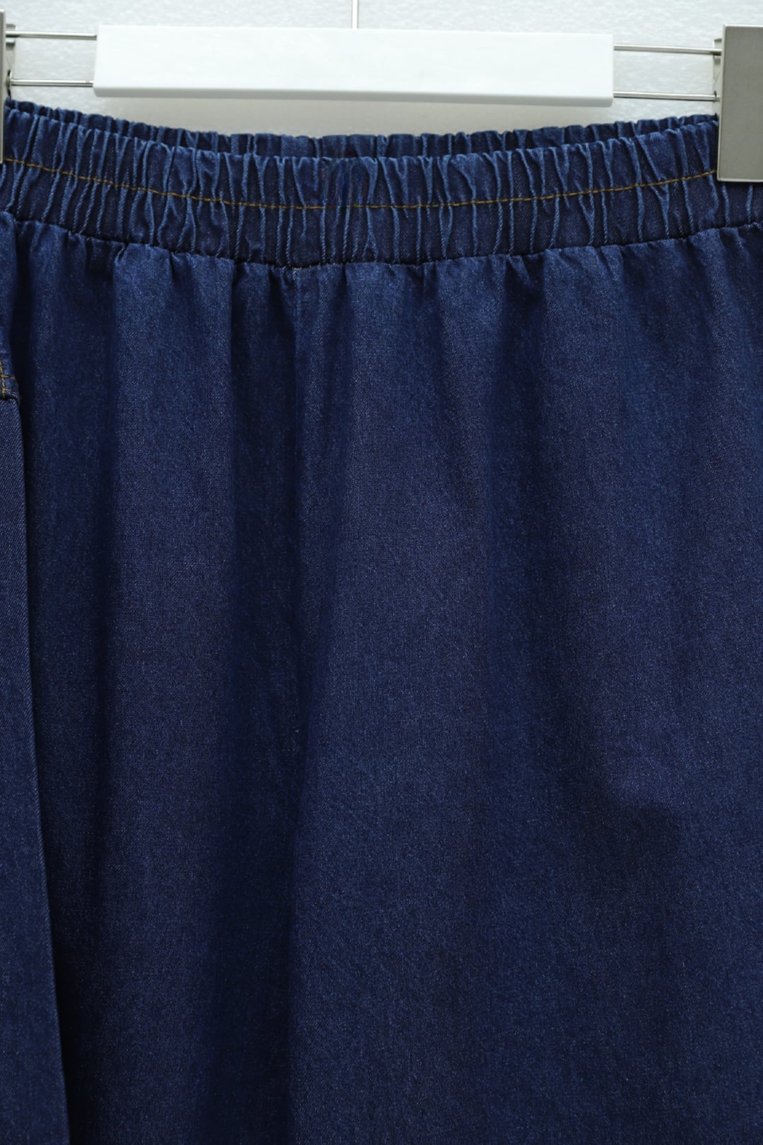 Belted Button-Front Denim Jacket and Wide-Leg Trousers Set - Dark Navy - Podyumplus - by Peralane - photo 5