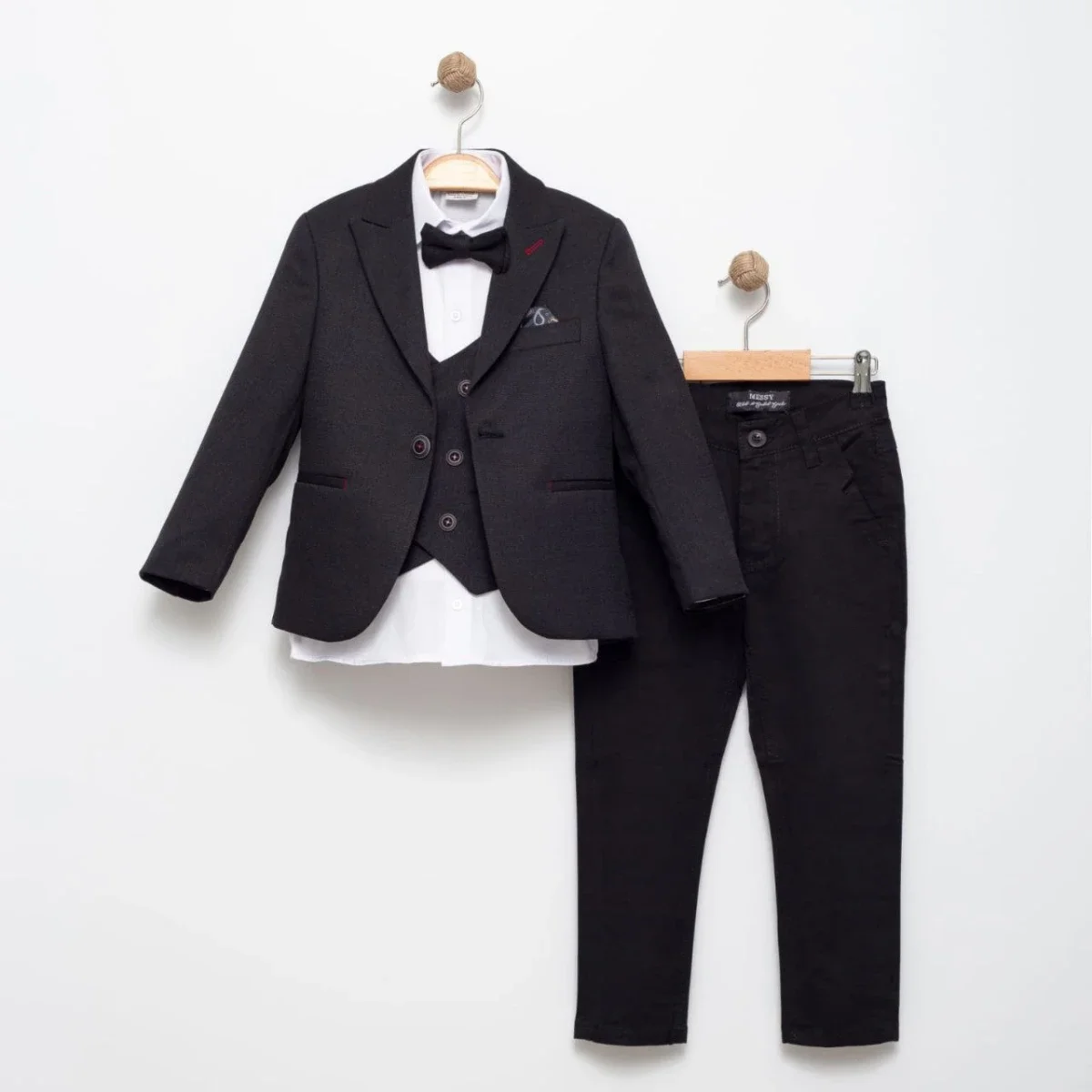 Başak Fabric Boy's Suit with Jacket and Vest - 5694 - Terry - by Peralane
