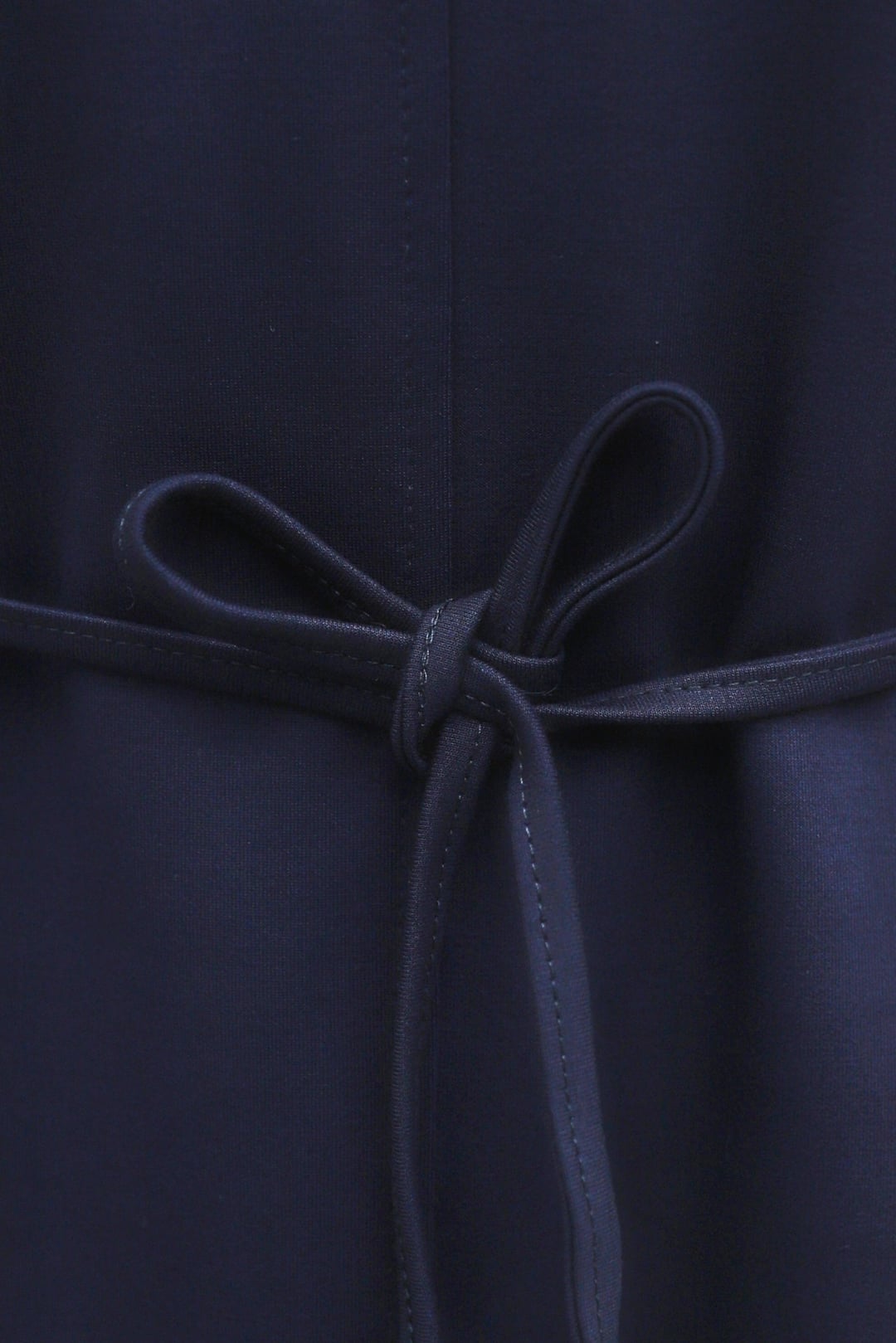 Navy Blue Drawstring Waist Tunic with Striped Cuffs - Podyumplus - by Peralane - photo 7