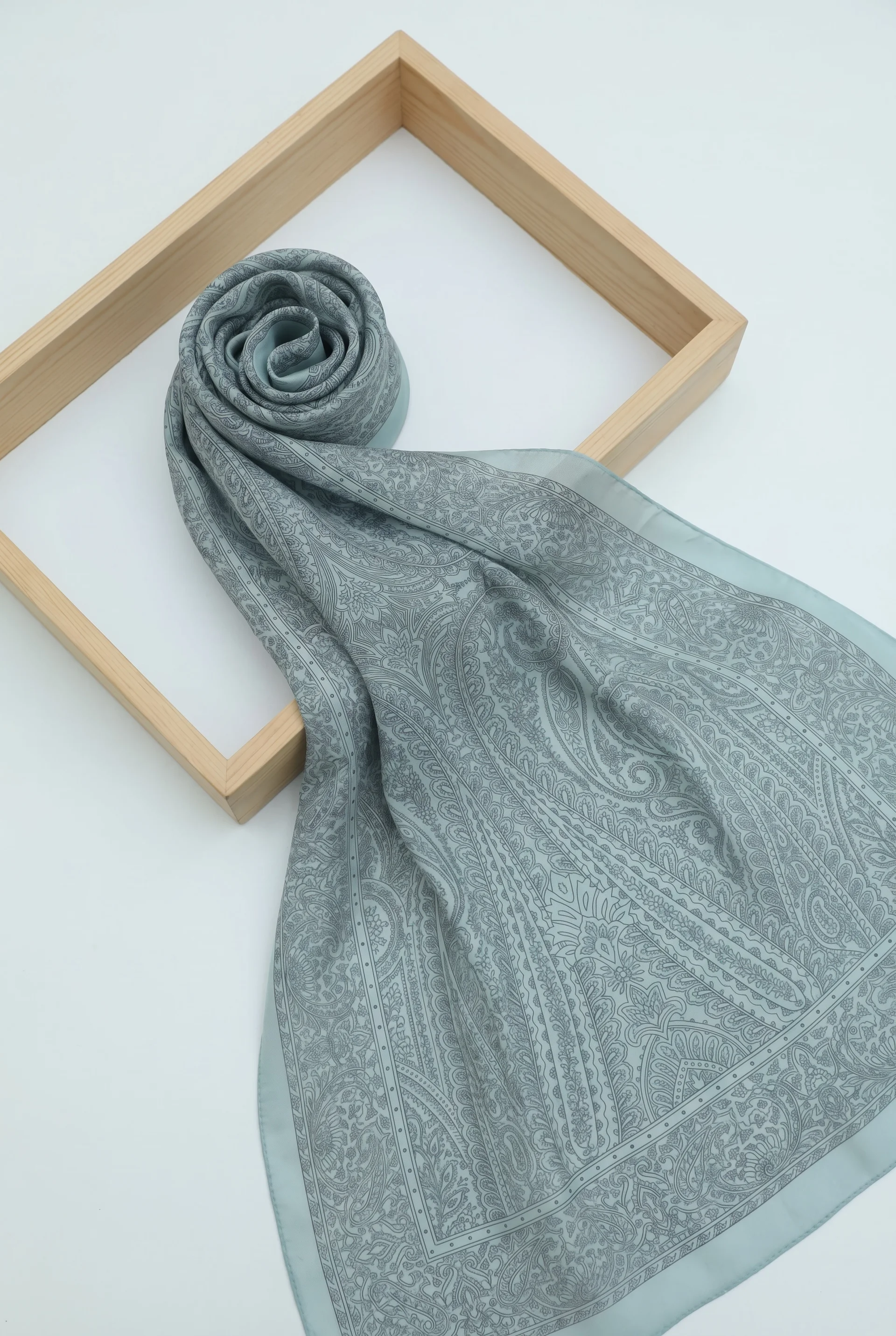 Ethnic Pattern Voile Shawl - Mint - Podyumplus - by Peralane
