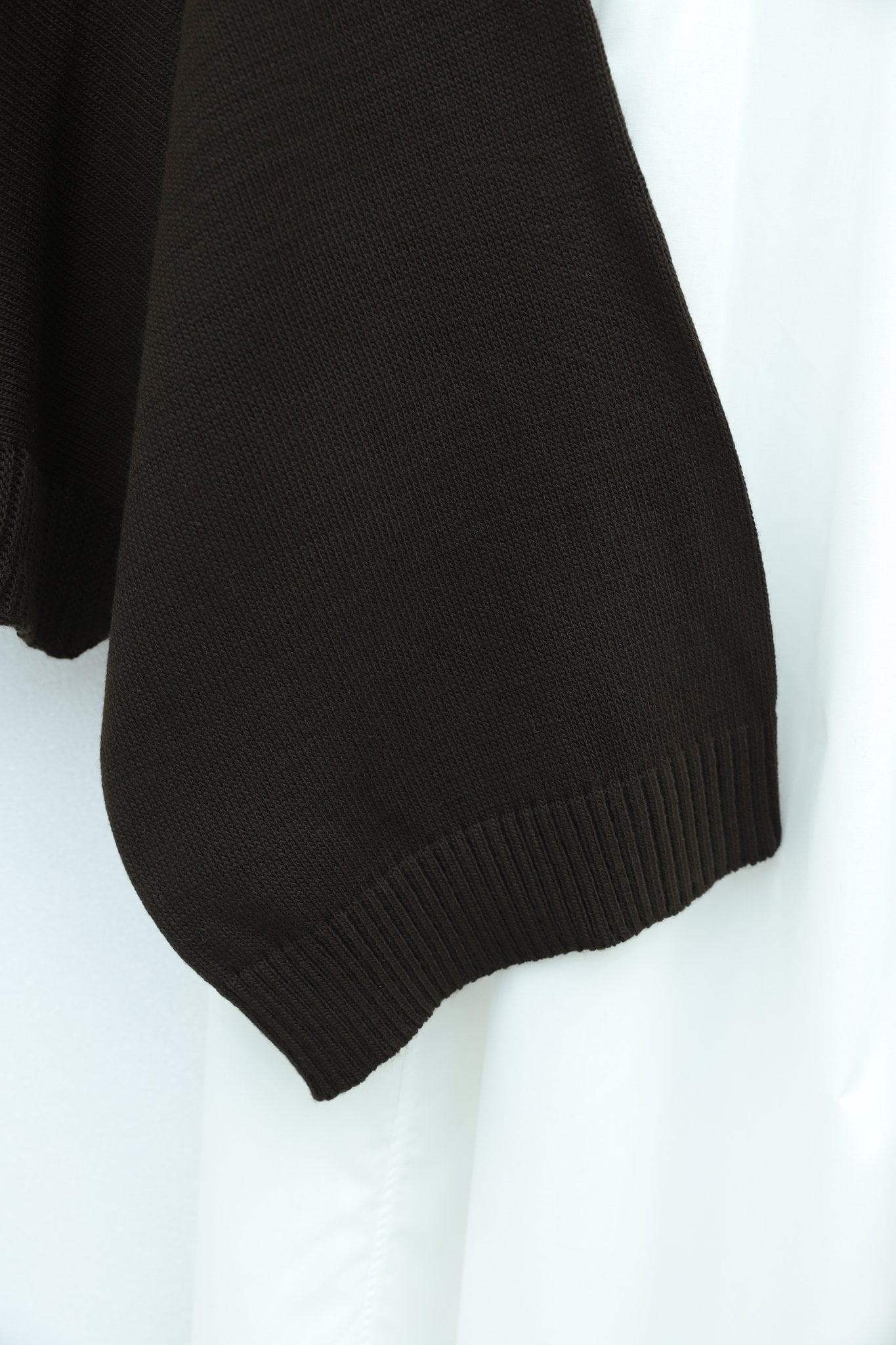 Half Collar Batwing Sleeve Cropped Triko Sweater - Dark Brown - Podyumplus - by Peralane - photo 6