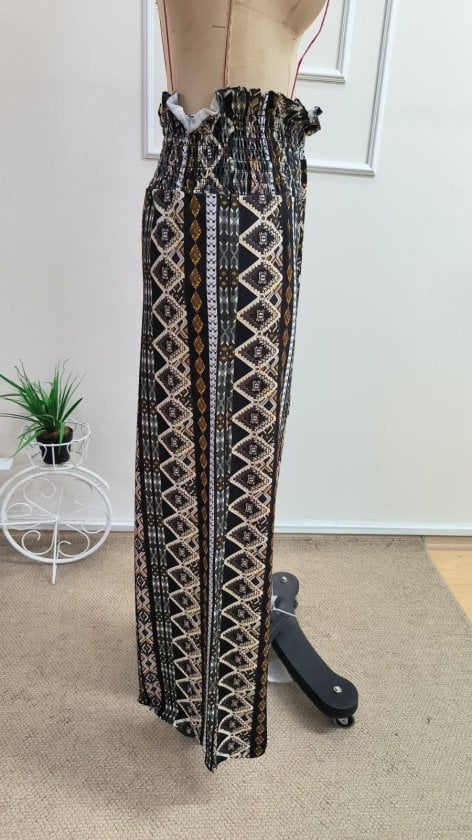 Women's High-Waist Drawstring Patterned Long Suprem Pant - Janes - by Peralane - photo 6