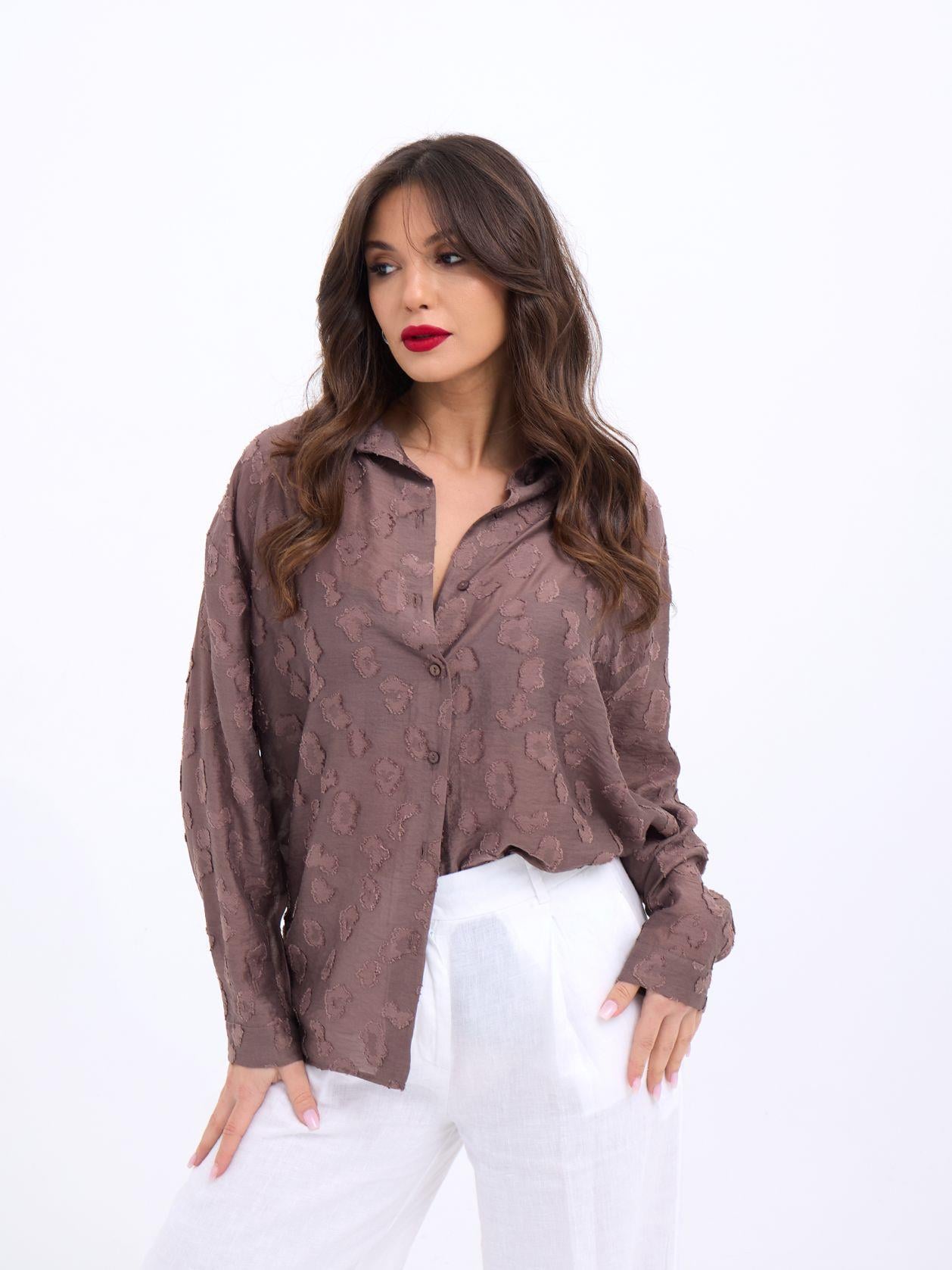 Long-Sleeved Women's Blouse with Abstract Pattern - Fame - by Peralane - photo 5