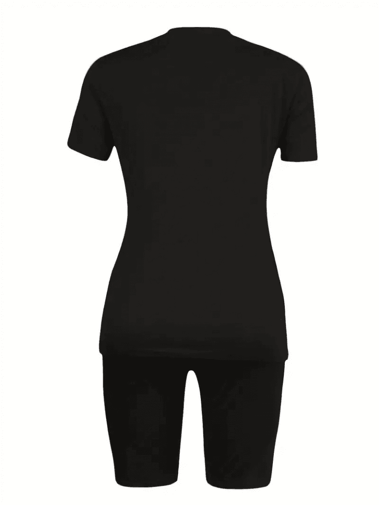 Women's Short-Sleeve 23 Print Detail Viscose Two-Thread Shorts and Blouse Co-ord Set - Janes - by Peralane - photo 4