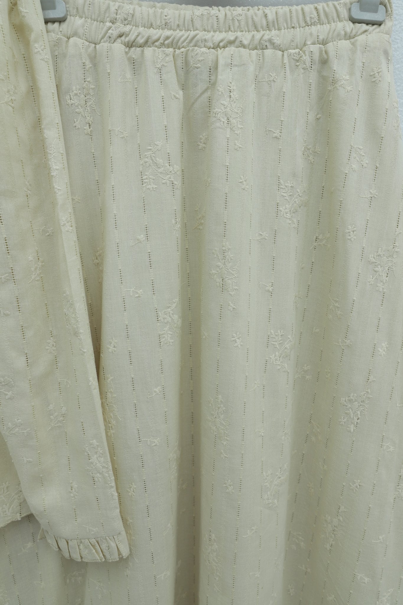 Baby Collar Lace-Up Buttoned Skirted Lined Linen-Look Co-ord Set - Beige - Podyumplus - by Peralane - photo 9