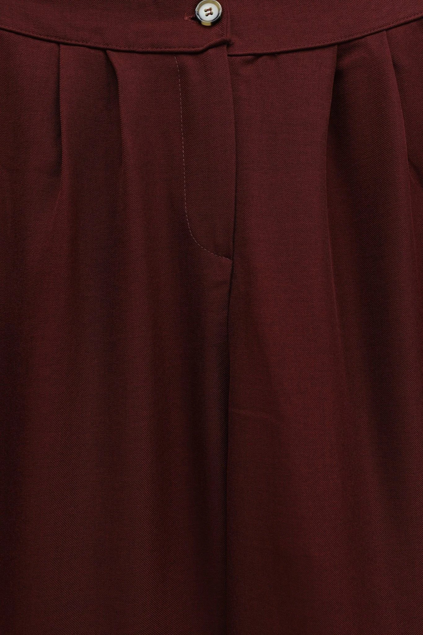 Burgundy Lace-Up Vest, Blouse and Wide-Leg Trousers 3-Piece Linen Look Set - Podyumplus - by Peralane - photo 8