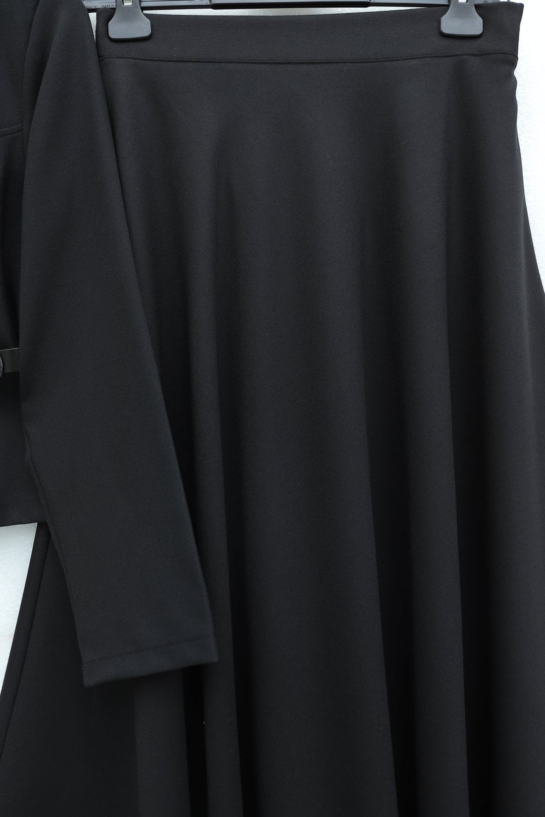 Front Zip Pocket Detail Belted Skirt Suit - Black - Podyumplus - by Peralane - photo 6