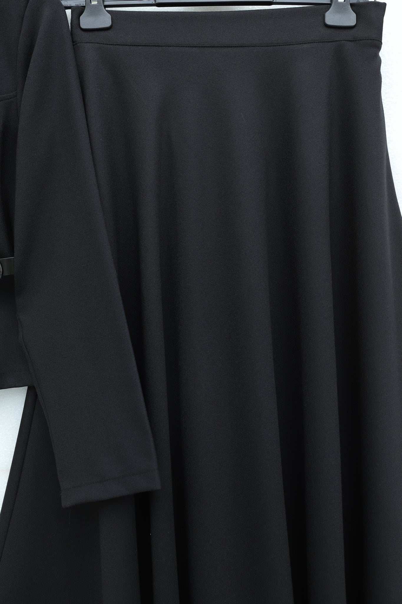Front Zip Pocket Detail Belted Skirt Suit - Black - Podyumplus - by Peralane - photo 6