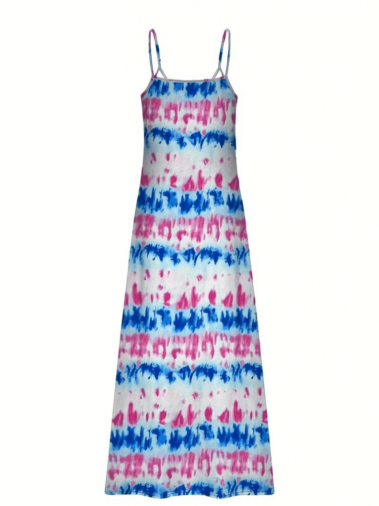 Women's Spaghetti Strap Tie-Dye Maxi Dress - Janes - by Peralane - photo 5