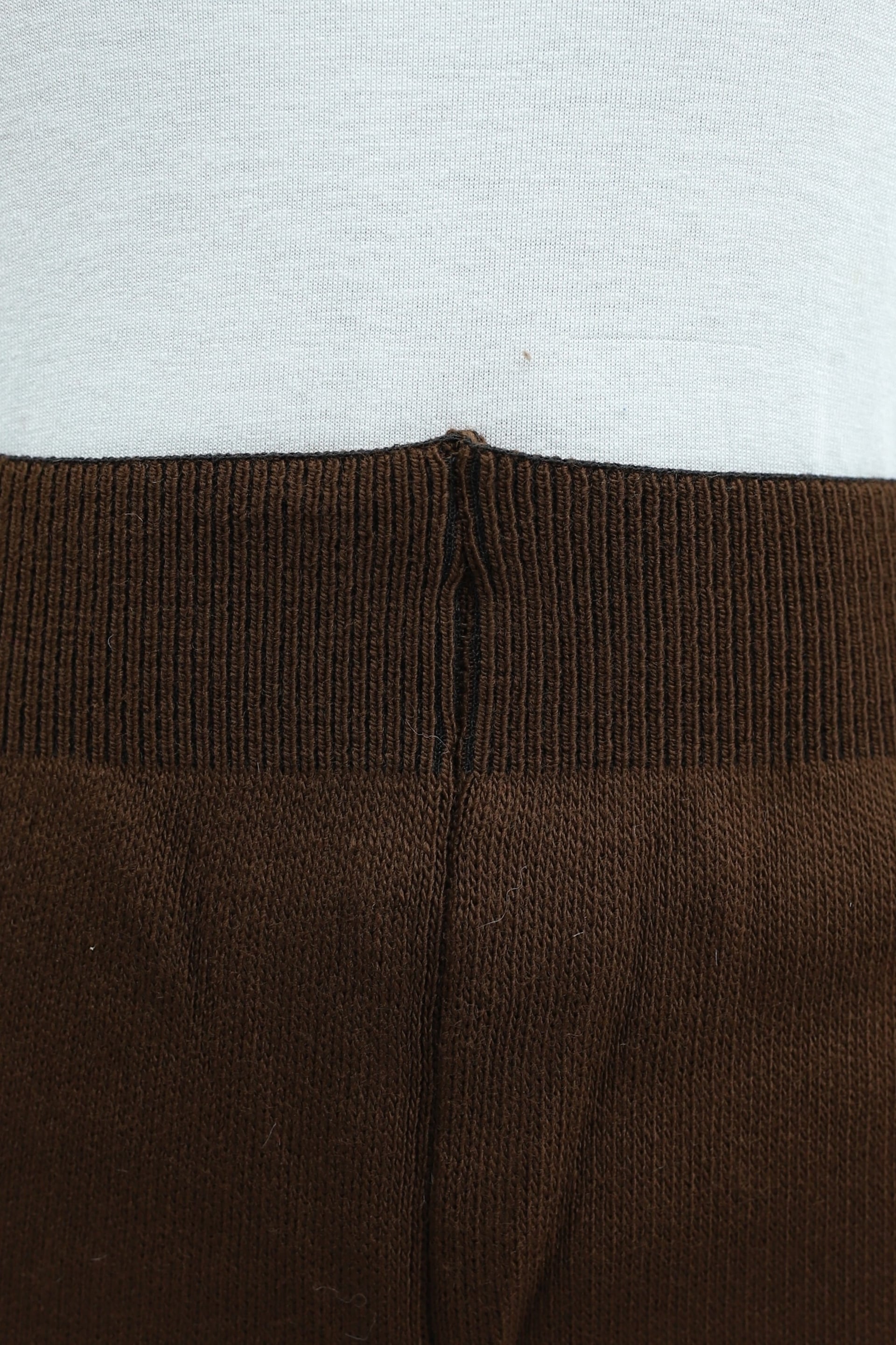 Ribbed Trim Two-Piece Knit Lounge Set - Brown - Podyumplus - by Peralane - photo 7