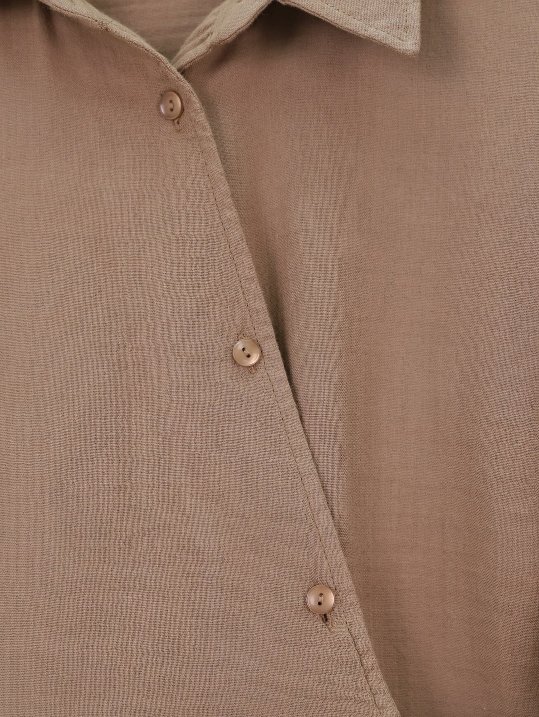 Cross Button Double Tie Muslin Set - Mink - Podyumplus - by Peralane - photo 3