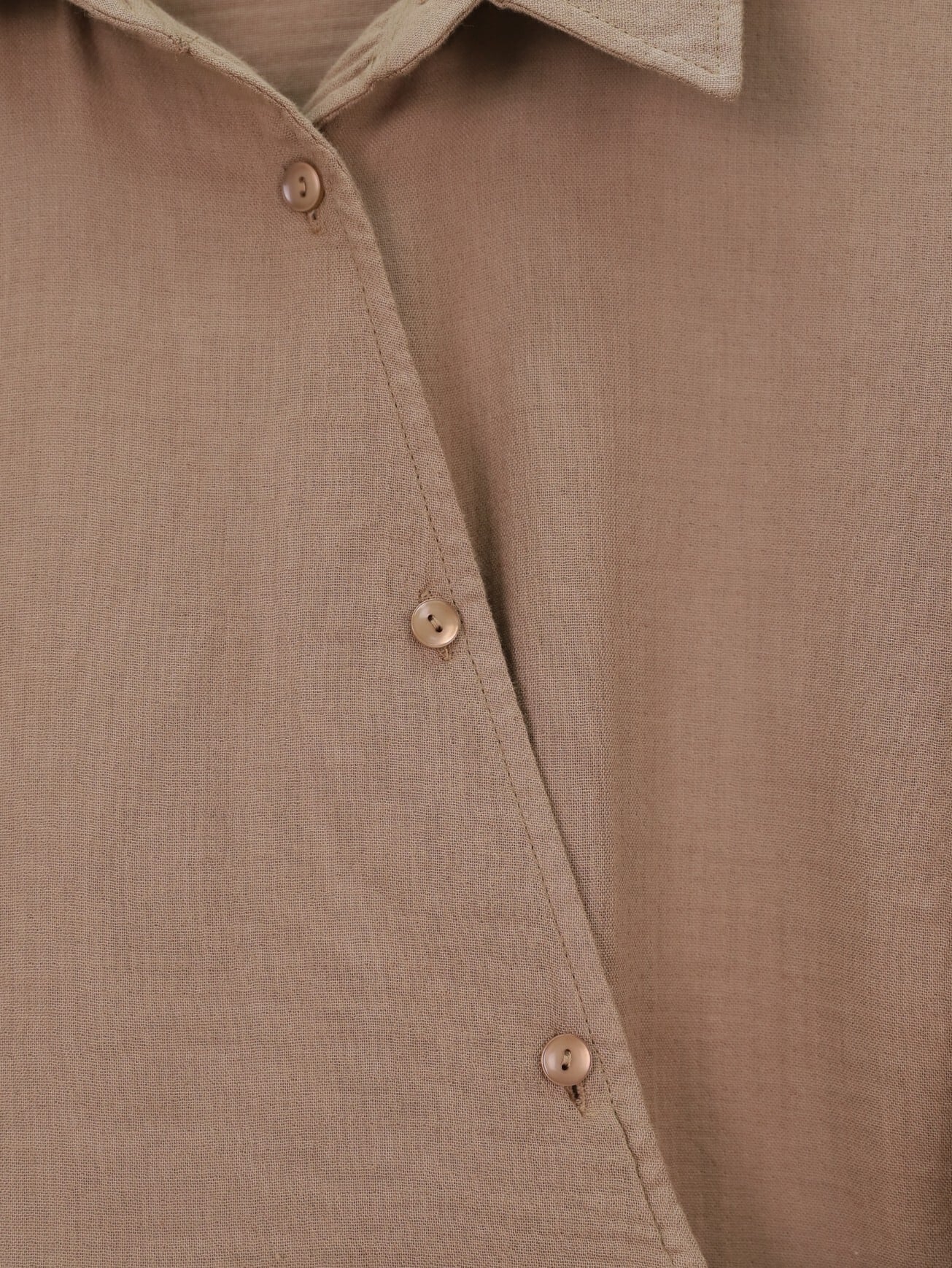 Cross Button Double Tie Muslin Set - Mink - Podyumplus - by Peralane - photo 3