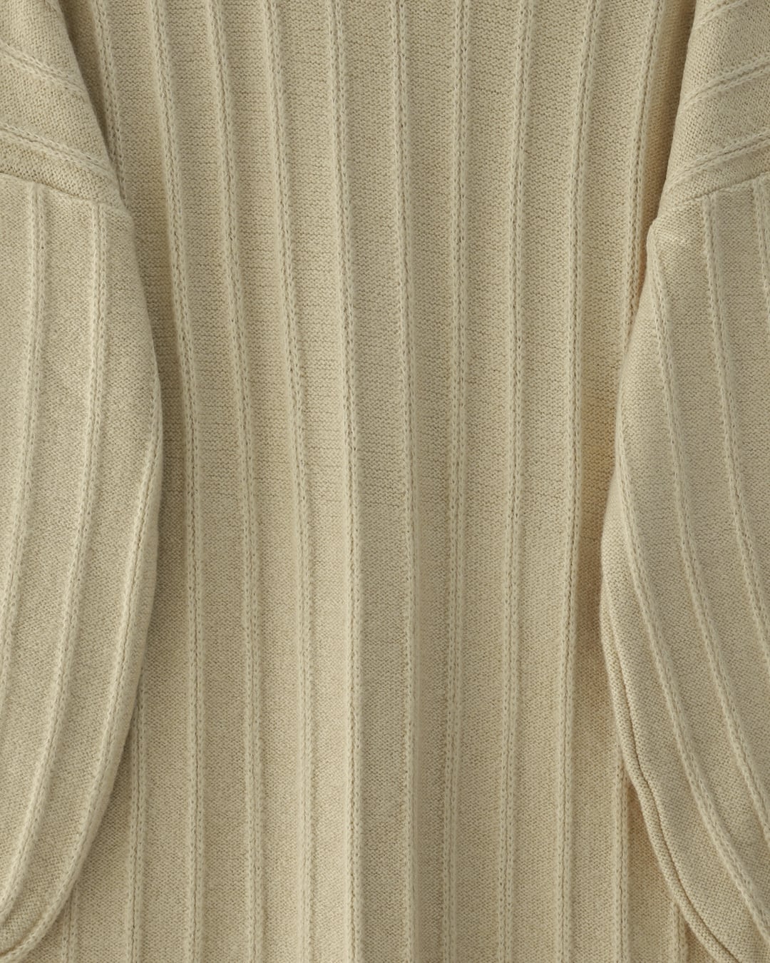Ribbed Slit Soft Knit Tunic - Light Beige - Podyumplus - by Peralane - photo 5