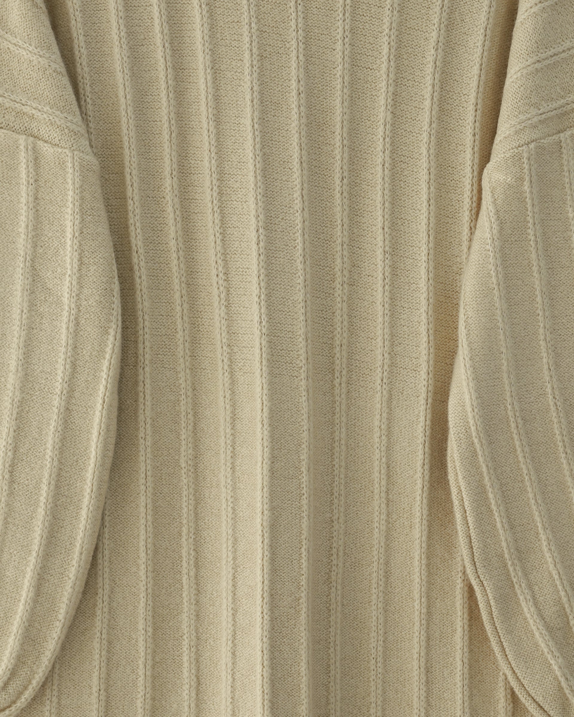 Ribbed Slit Soft Knit Tunic - Light Beige - Podyumplus - by Peralane - photo 5