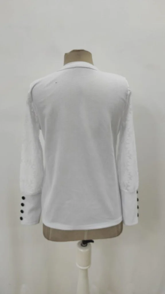 Women's Long Sleeve Crew Neck Floral Waffle Blouse - Janes - by Peralane - photo 8
