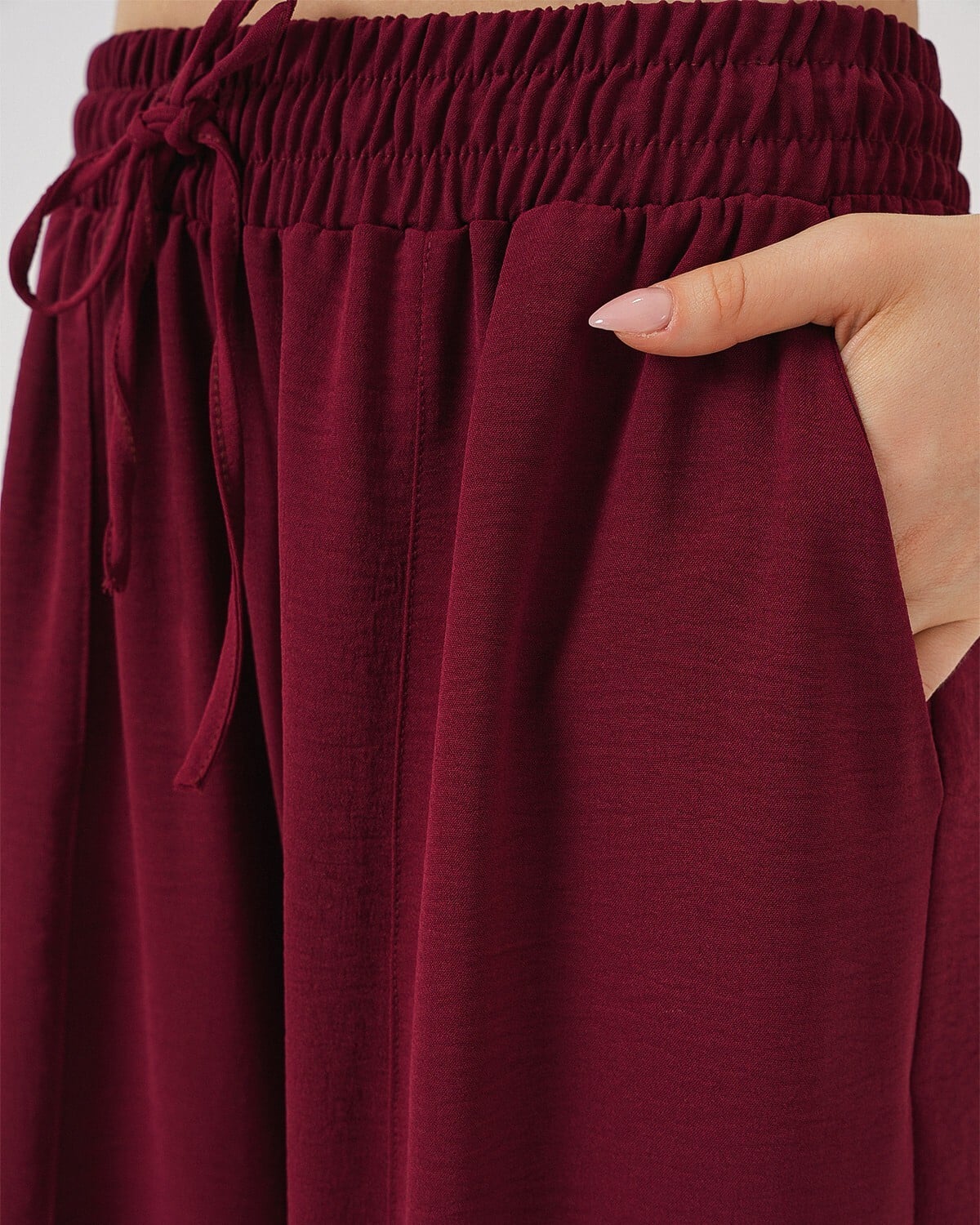6591 Woven Salvar Trousers - Burgundy - Bigdart - by Peralane - photo 7