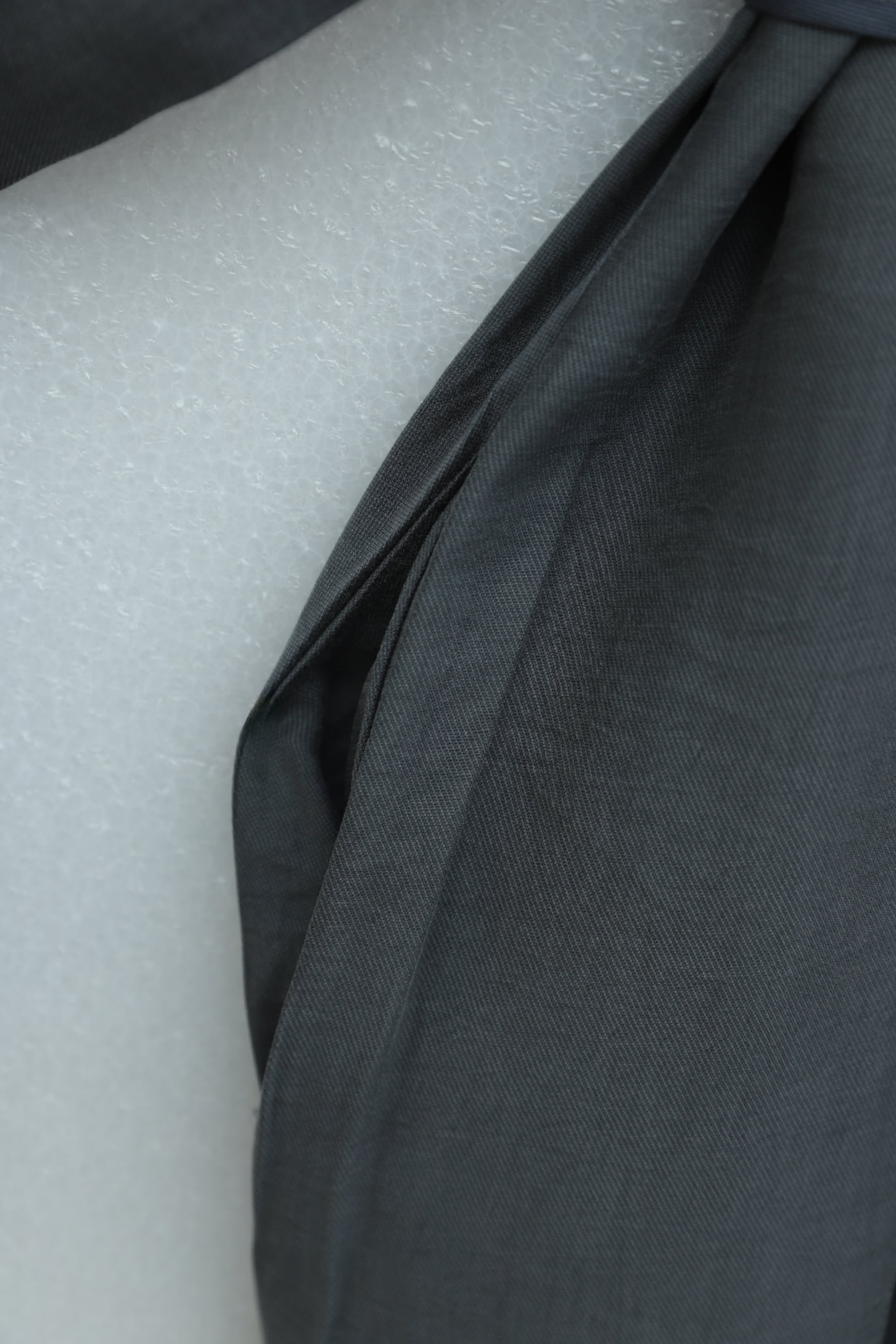Half Button Ribbed Tie-Waist Tencel Dress - Smoke Grey - Podyumplus - by Peralane - photo 7