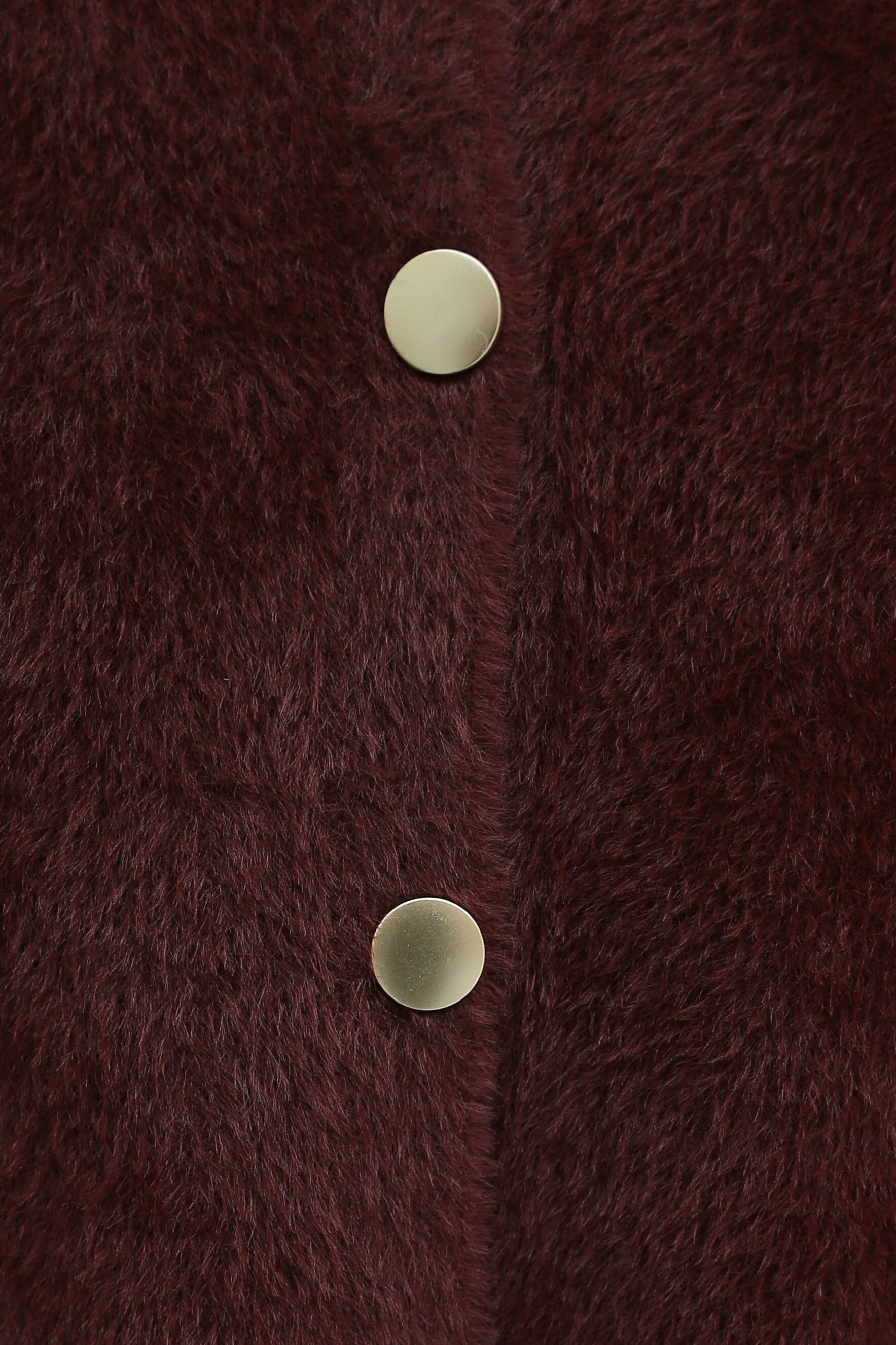 Hooded Double Pocket Button Front Fuzzy Cardigan - Burgundy - Podyumplus - by Peralane - photo 6