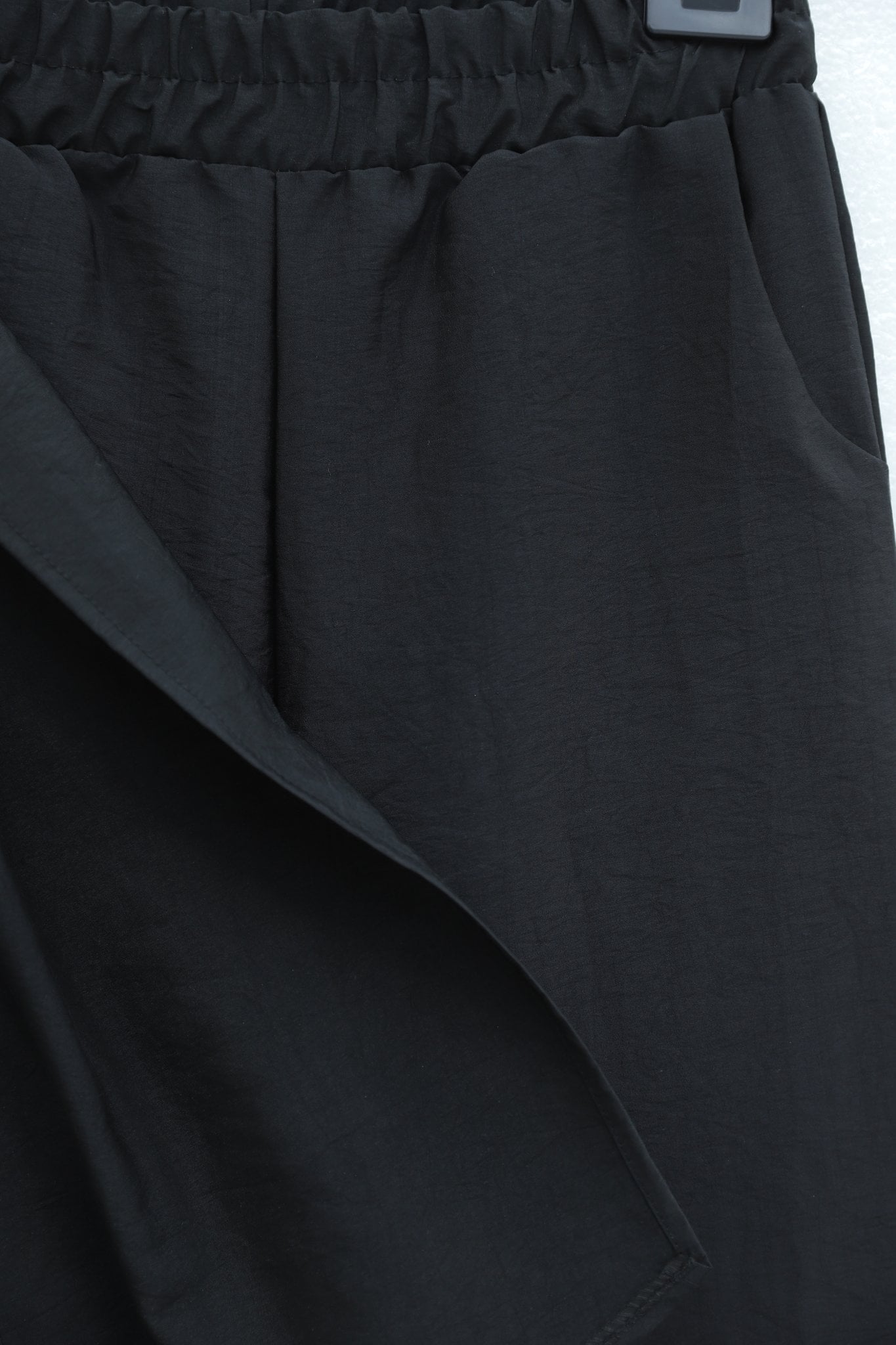 Pocket Detail V-Neck Lace-up Scarf Parachute Suit - Black - Podyumplus - by Peralane - photo 7
