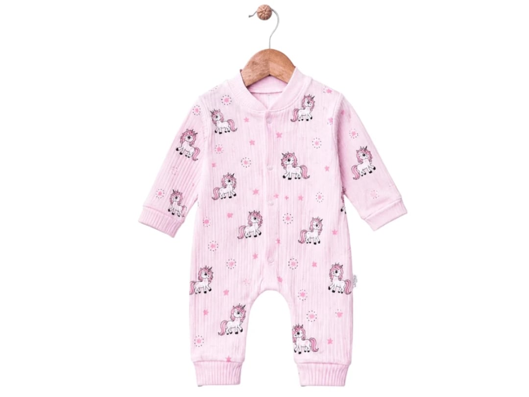 Unicorn Print Baby Romper - Pink - Supermini - by Peralane