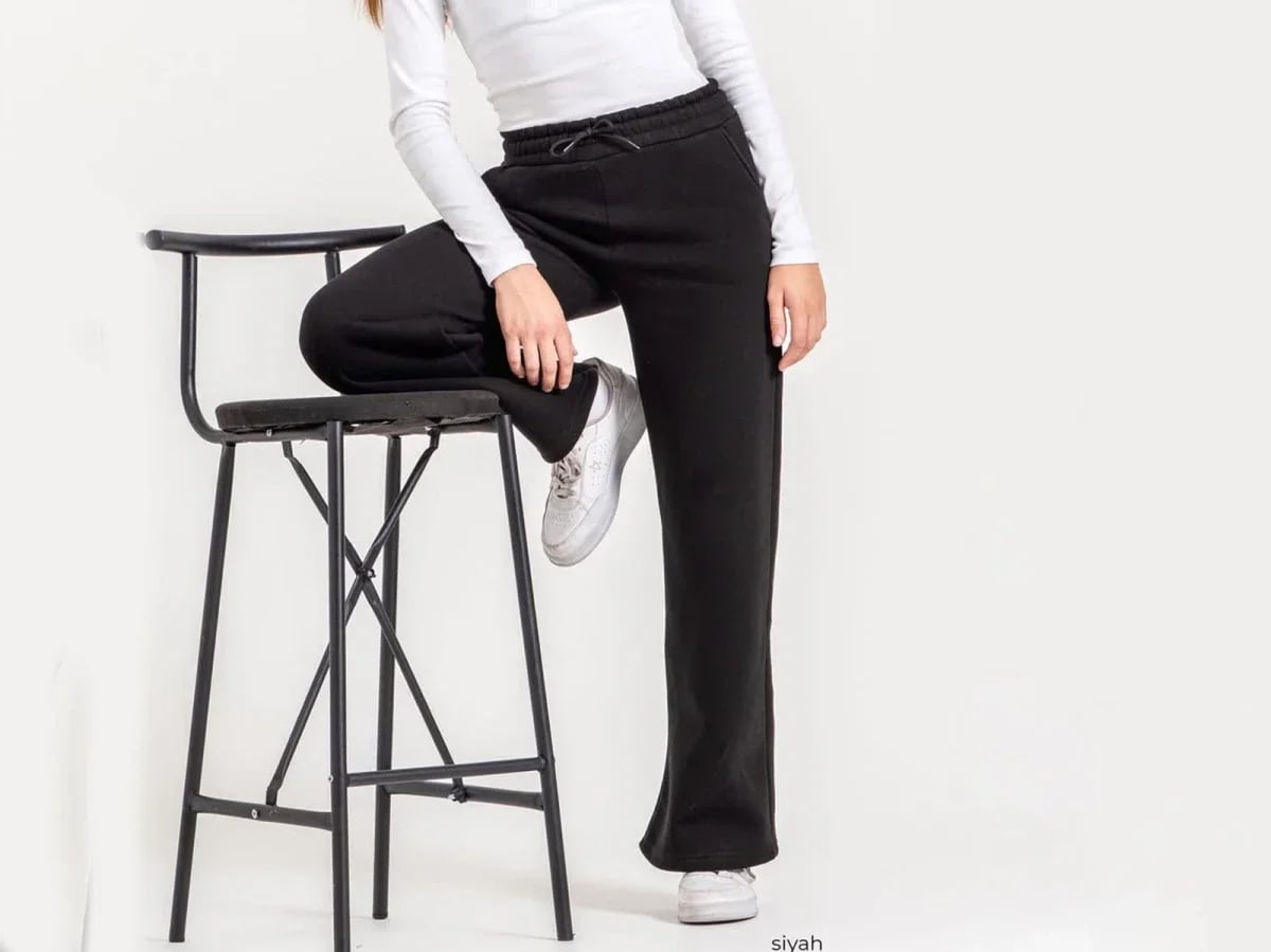 Girls' Wide-Leg Palazzo Trousers, Black - Nickel - by Peralane