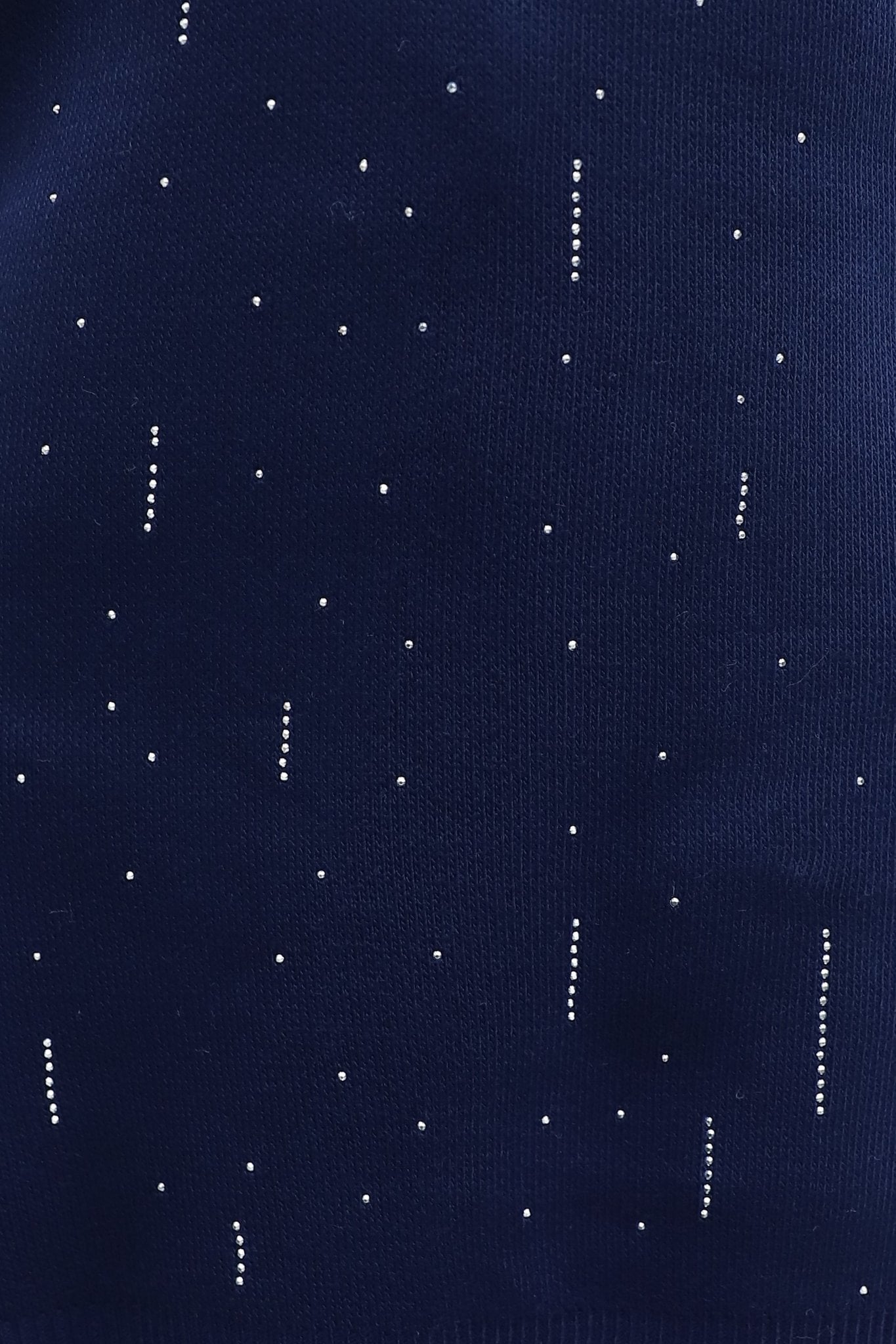 Navy Rhinestone Embellished Knit Co-ord Set with Side Slits - Podyumplus - by Peralane - photo 8