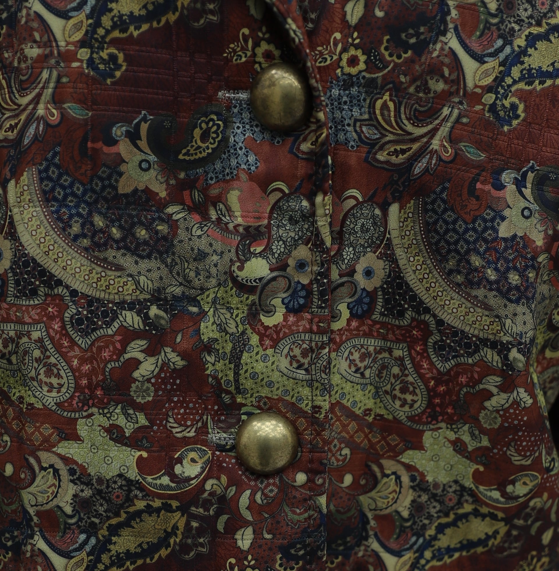 Shirt Collar Mixed Pattern Button-Front Quilted Jacket - Khaki - Podyumplus - by Peralane - photo 5