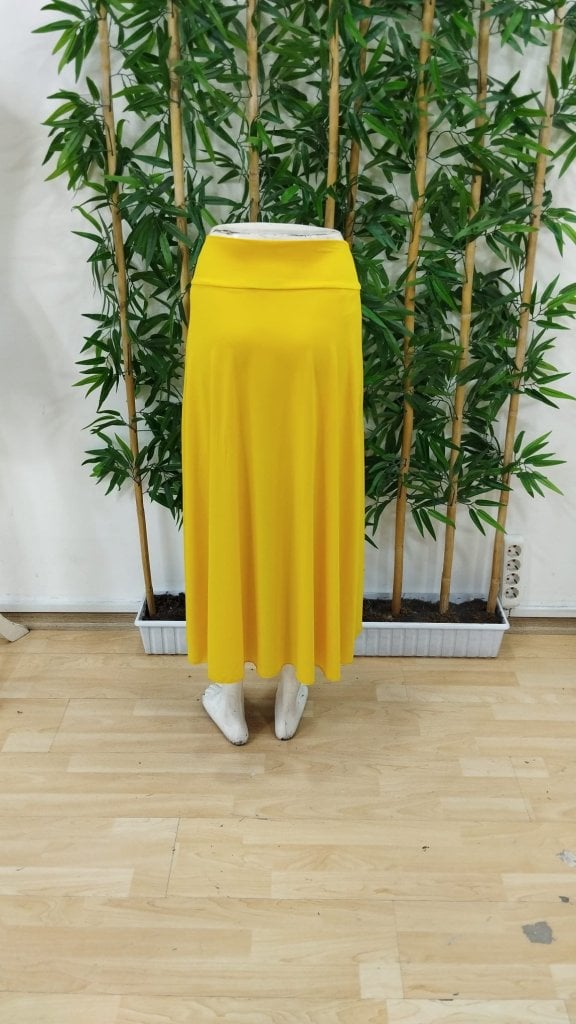 Women's Yellow Wrap Skirt with Pocket Detail and Inner Shorts - Janes - by Peralane - photo 5