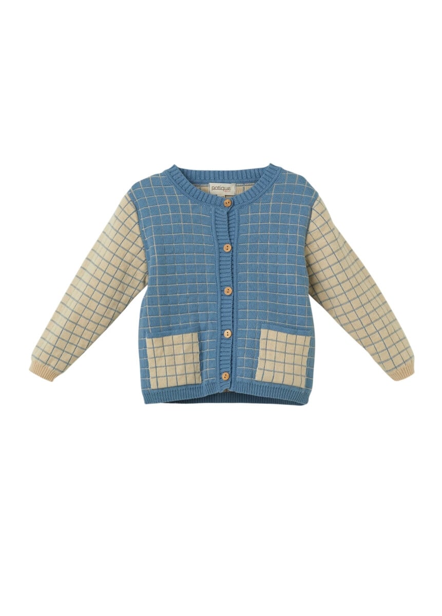 Unisex Baby Organic Cotton Cardigan 6-36M Indigo | Pack of 5 - Uludag Triko - by Peralane