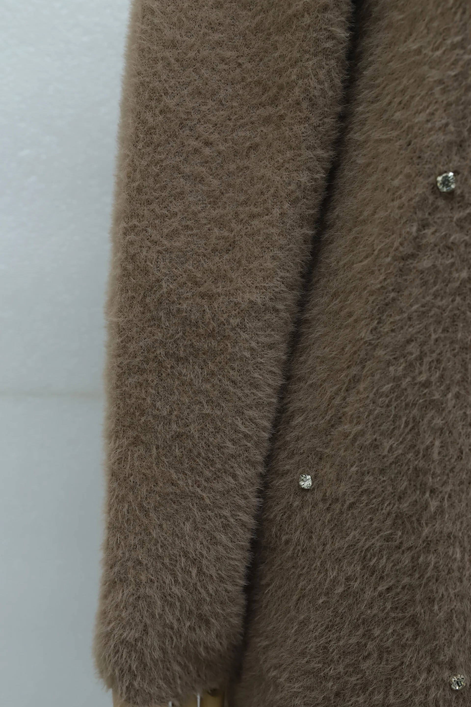 Stone Detail Oversize Knit Tunic in Earth - Podyumplus - by Peralane - photo 7