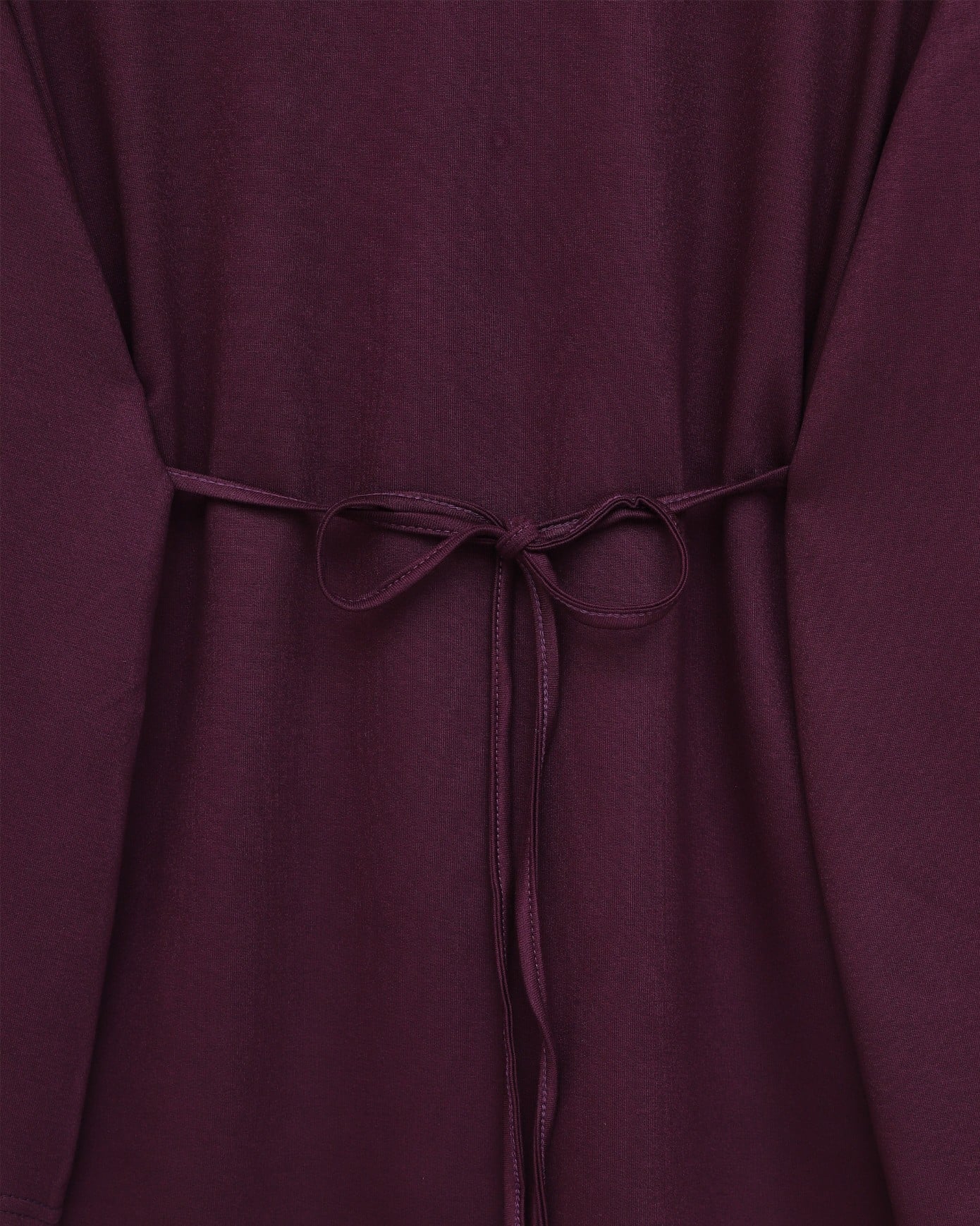 Plum Round Neck Self-Tie Waist Tunic - Podyumplus - by Peralane - photo 10