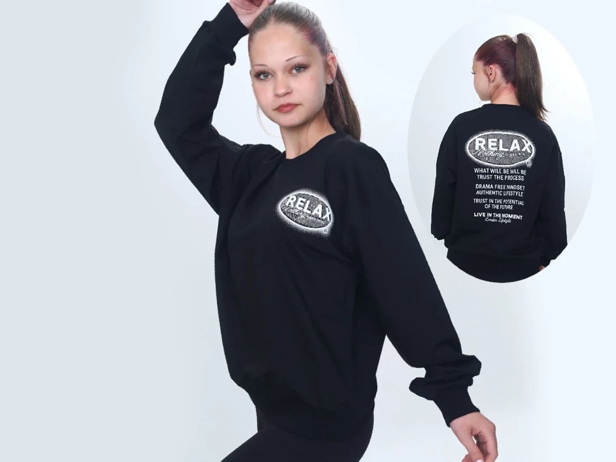 Girls' Relax Graphic Print Sweatshirt - Vizviz - by Peralane