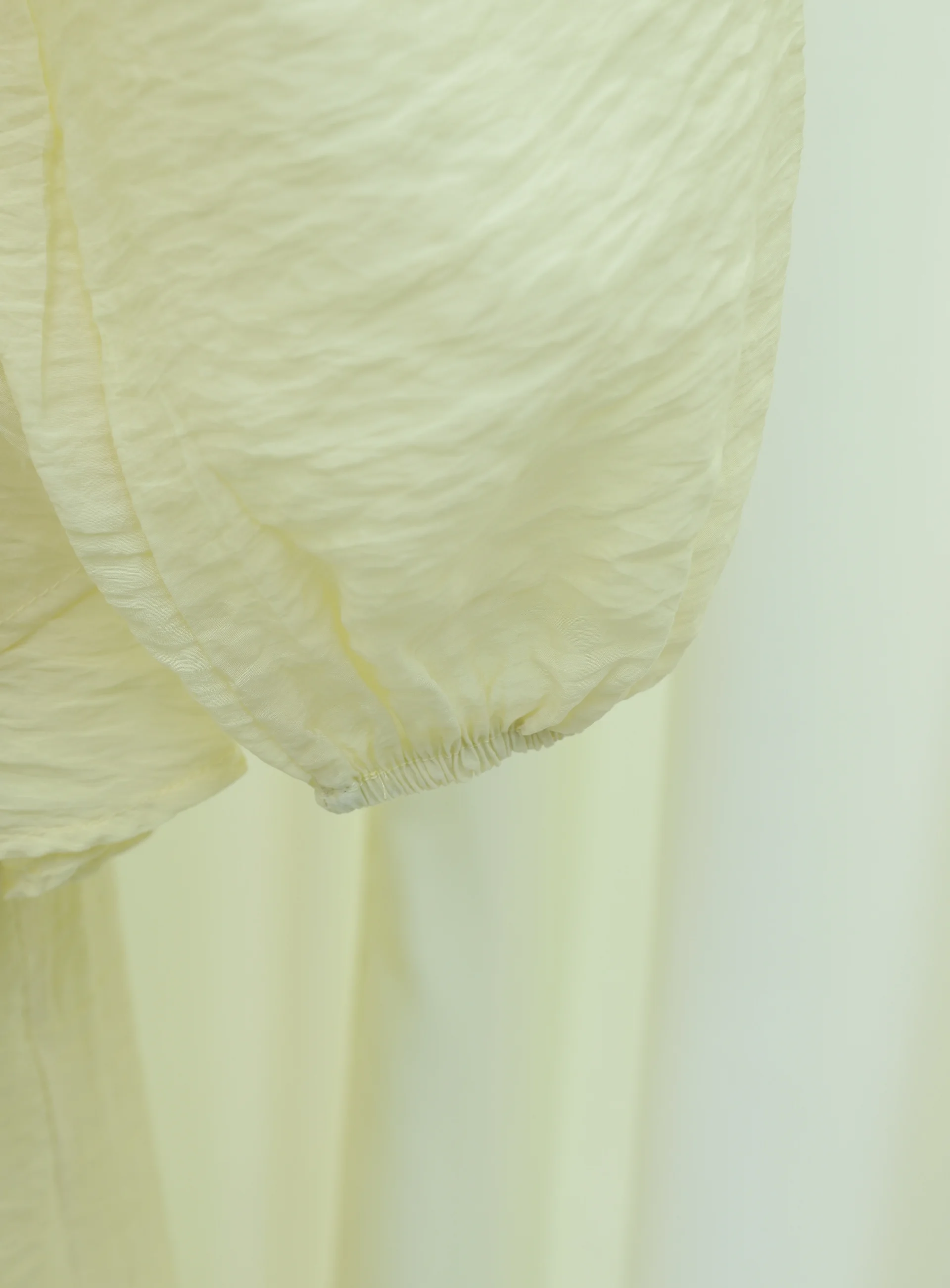 Ruffled Front Voile Blouse and Wide-Leg Trousers Set - Yellow - Podyumplus - by Peralane - photo 8
