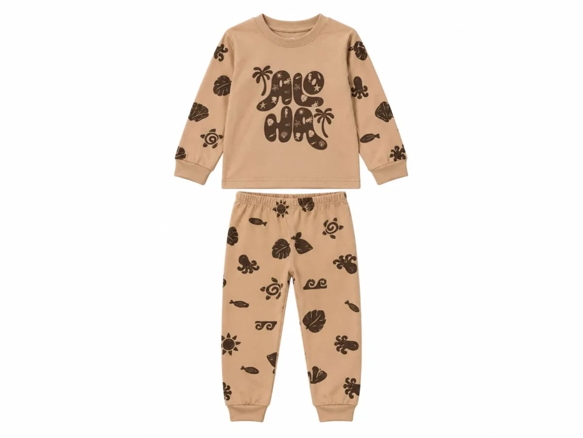Palm Print Girls' Pajama Set - Supermini - by Peralane