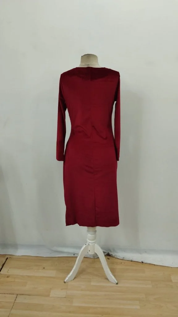Women's Velvet Midi Dress with Rhinestone Side Detail - Janes - by Peralane - photo 7