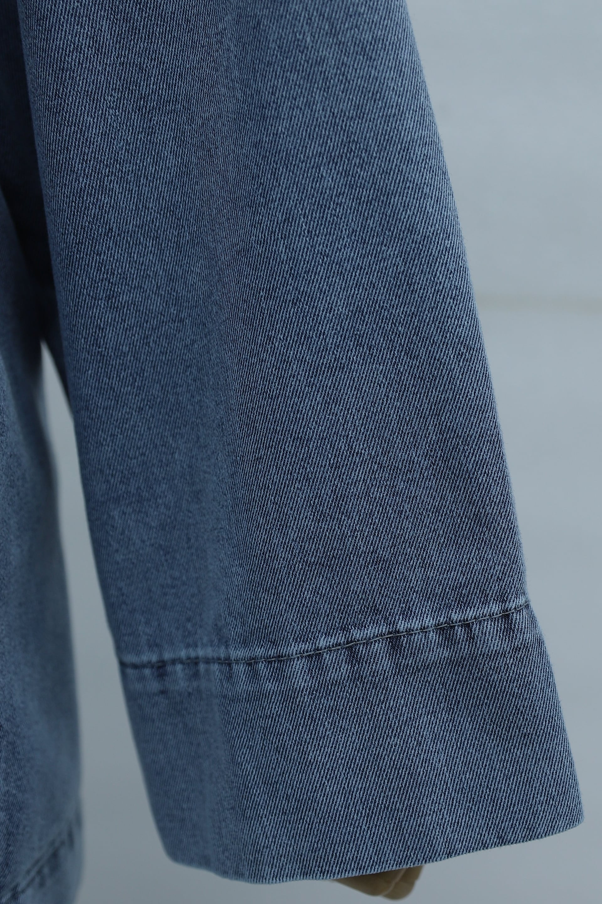 Laced Denim Kimono Set with Elastic Waist Wide-Leg Trousers - Ice Blue - Podyumplus - by Peralane - photo 8