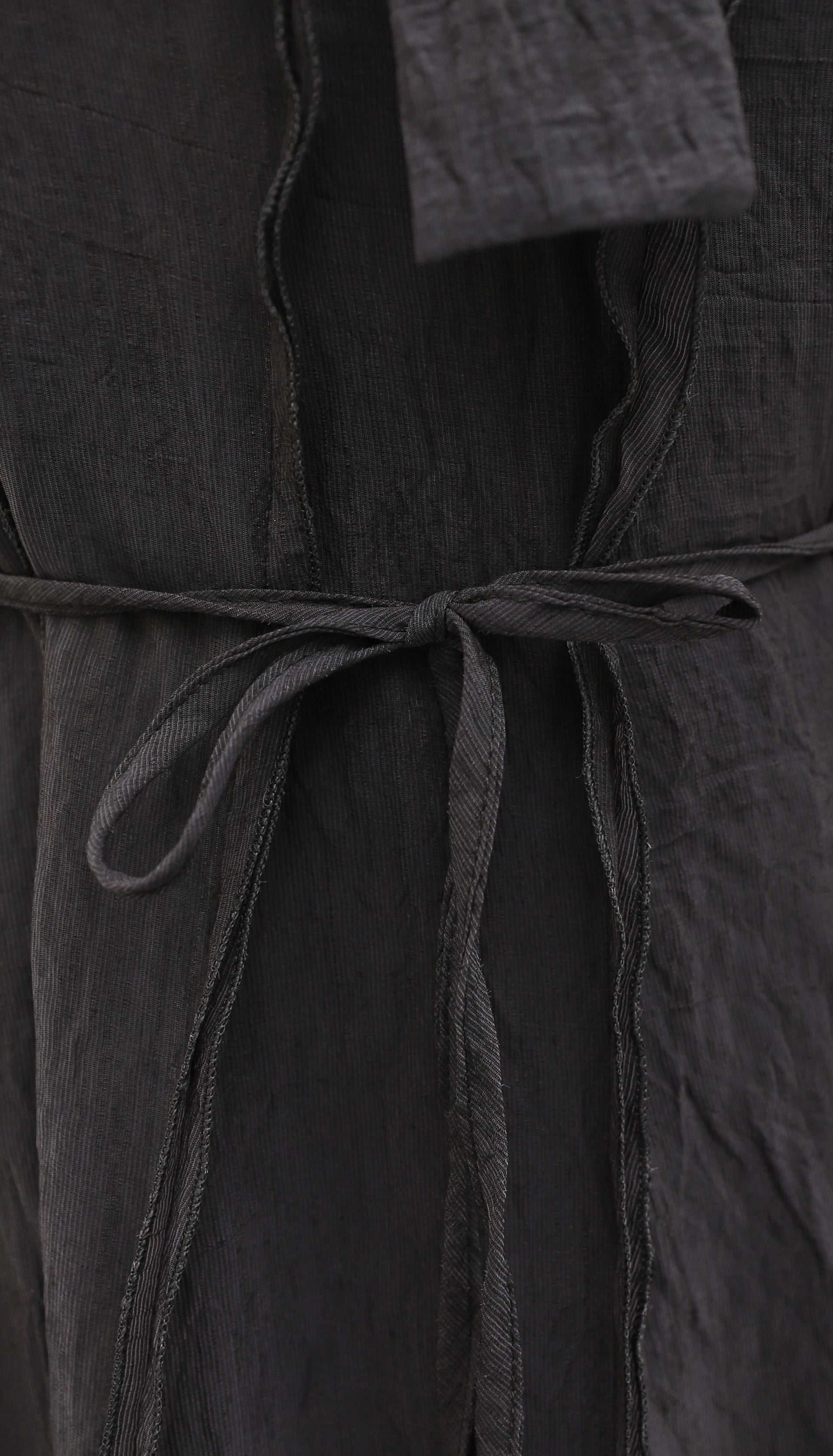 Tie Neck Belted Lined Raglan Sleeve Dress - Dark Brown - Podyumplus - by Peralane - photo 8