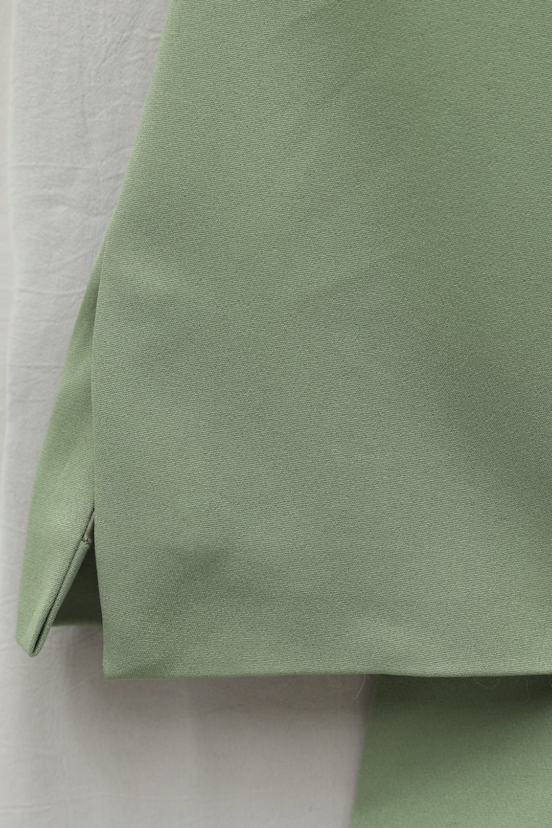 Side-Laced Back-Slit Lined Double Crepe Jacket - Sage Green - Podyumplus - by Peralane - photo 8