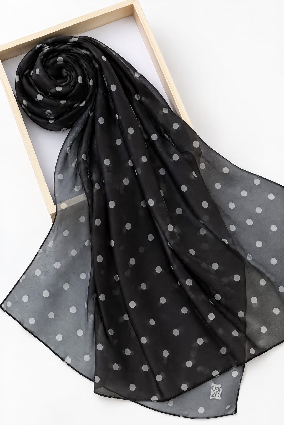 Polka Dot Soft Shawl - Dark Brown - Podyumplus - by Peralane