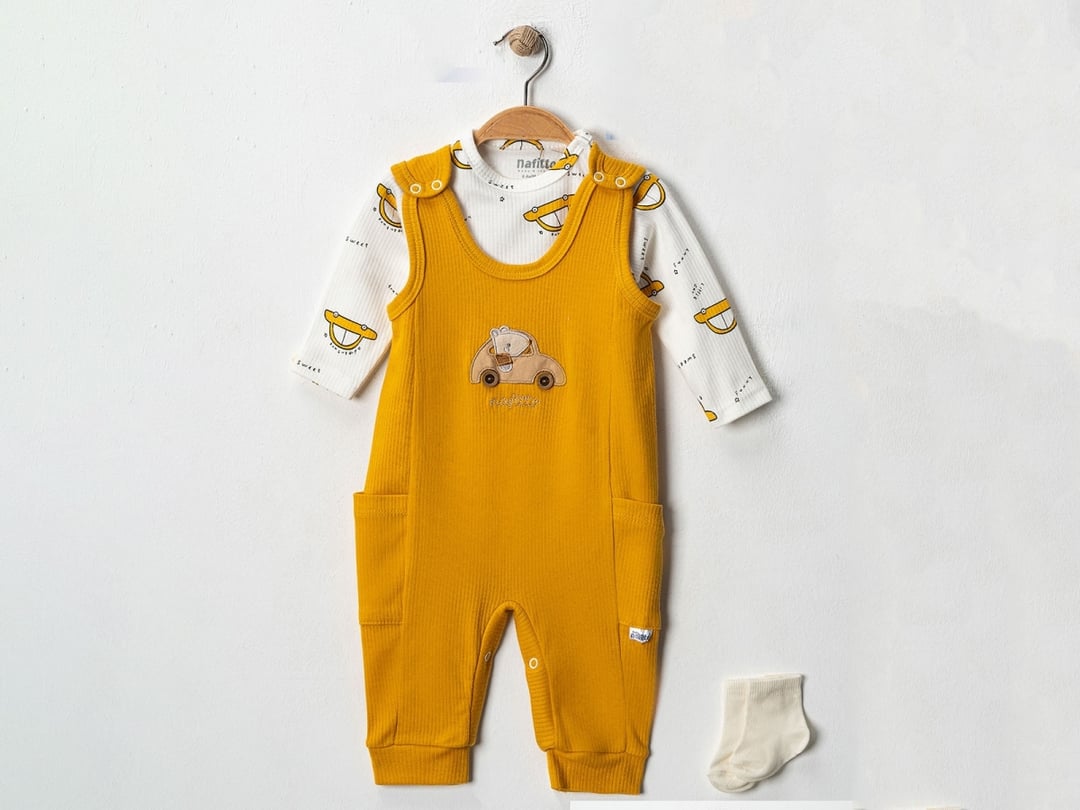 Car Print Baby Romper Set (3-6-9 Months) - Nafitto - by Peralane