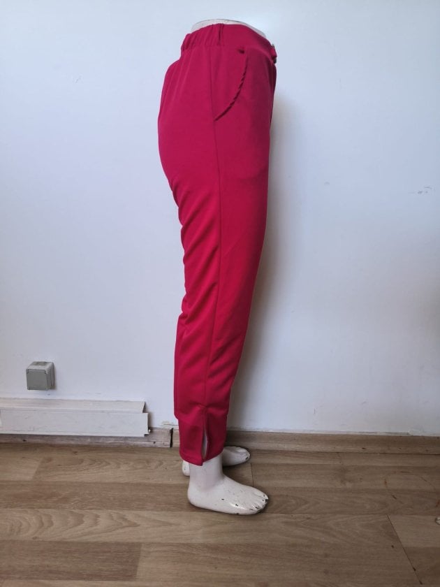 Women's High-Waist Buckle Slit Crepe Trousers - Janes - by Peralane - photo 5