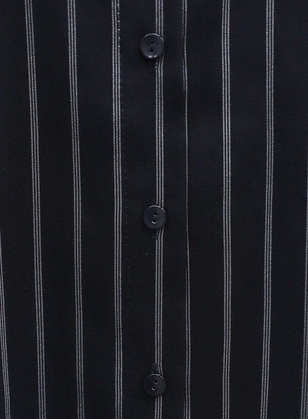 Striped Buttoned Oval Cut Linen Look Shirt - Navy - Podyumplus - by Peralane - photo 6